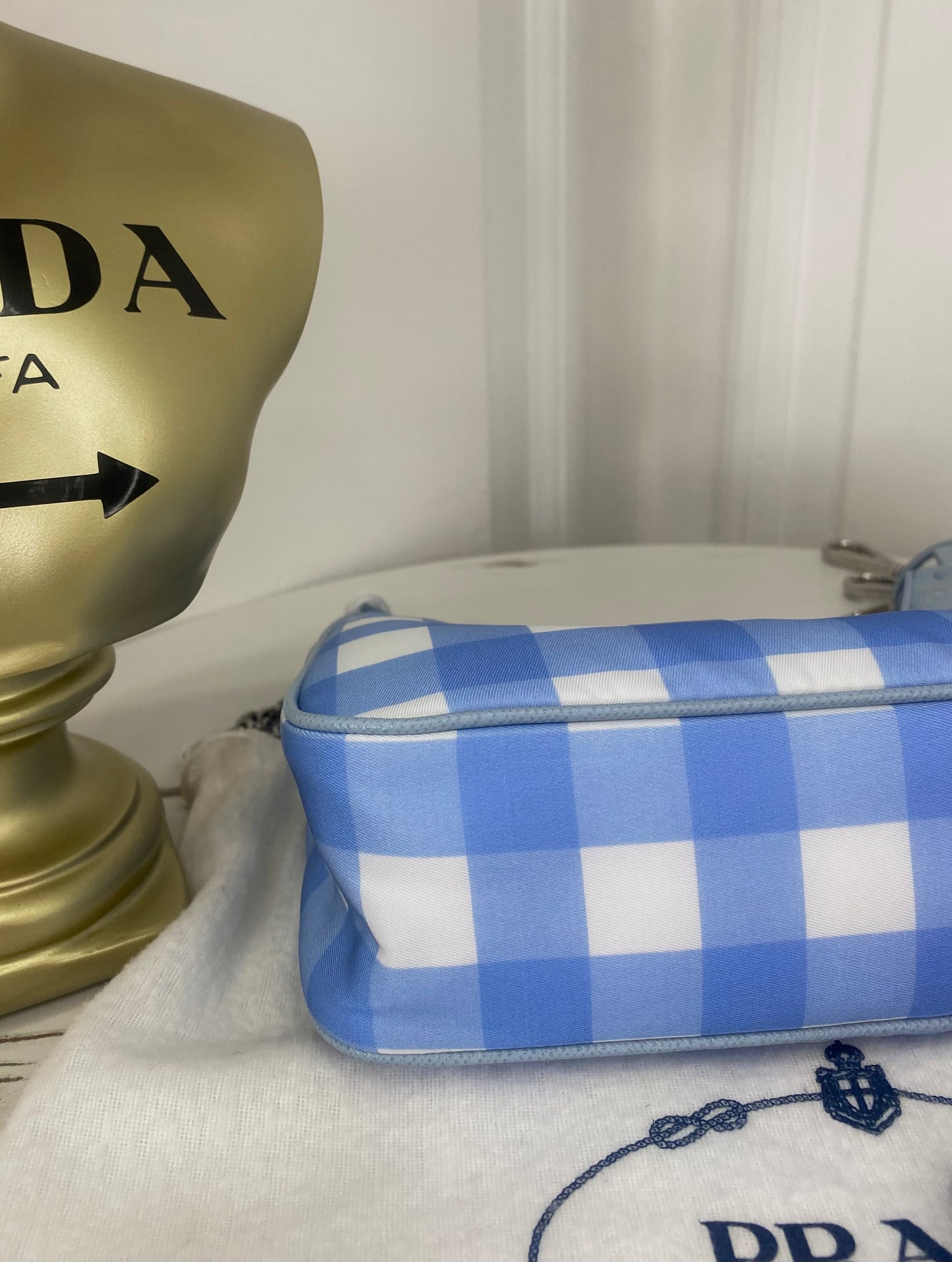 Prada Re-Edition 2005 in Re-Nylon Celeste/Bianca