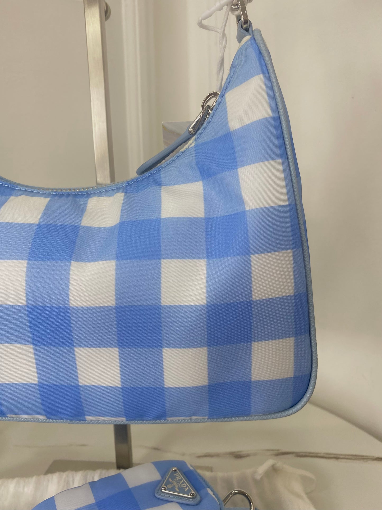Prada Re-Edition 2005 in Re-Nylon Celeste/Bianca