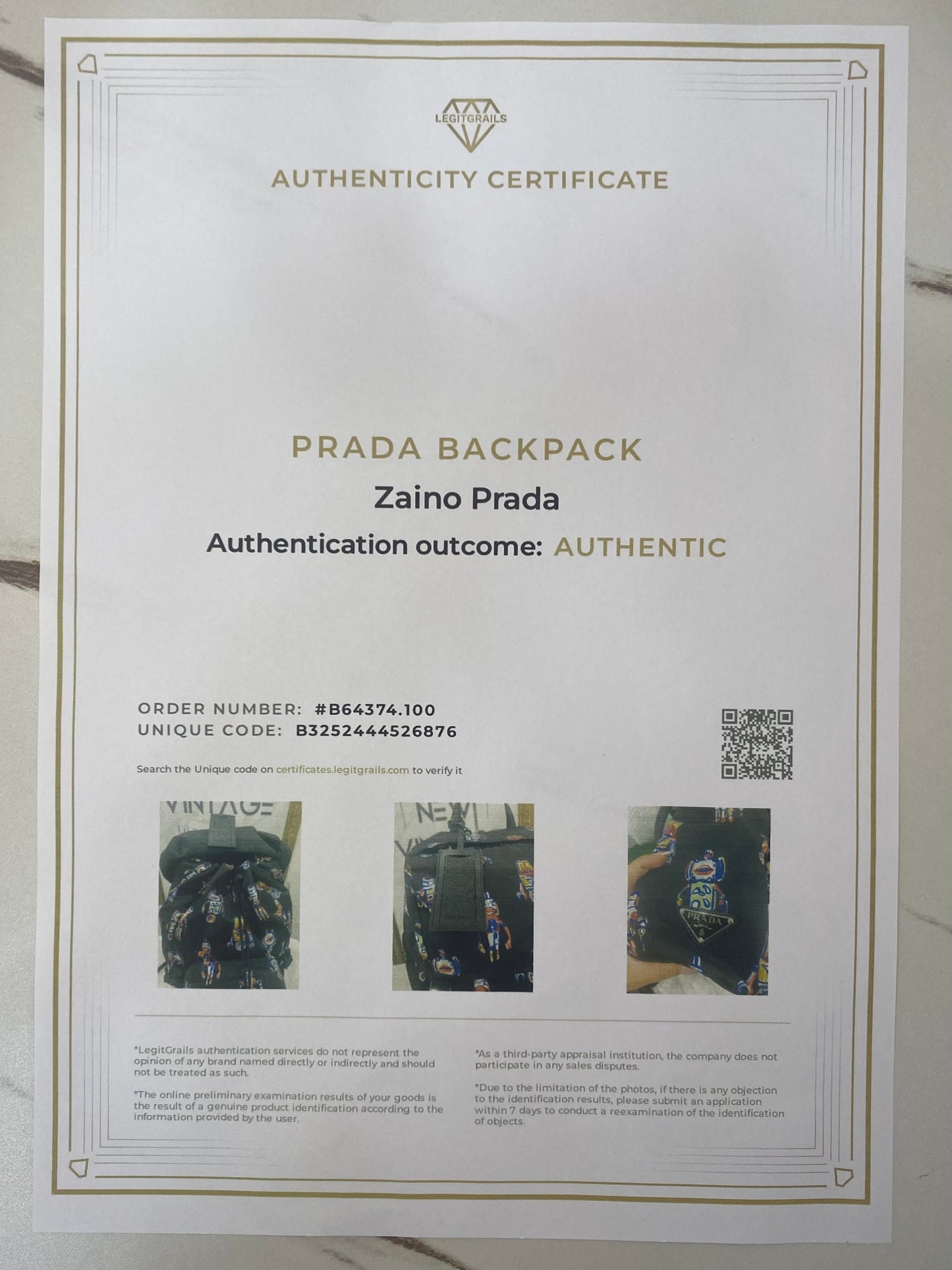 Zaino Prada