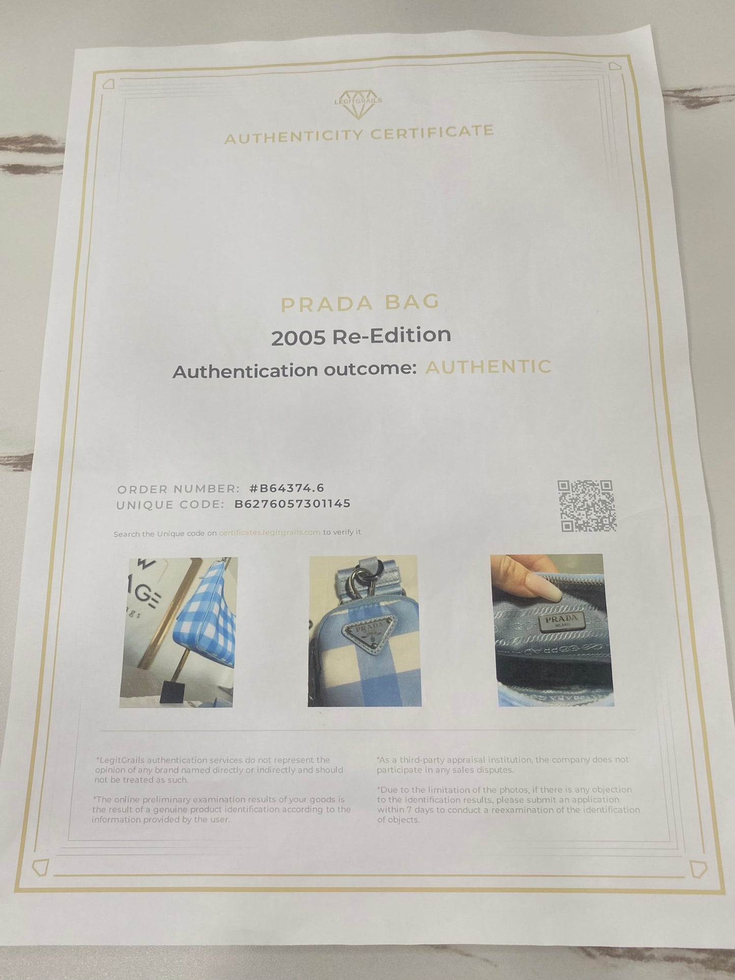 Prada Re-Edition 2005 in Re-Nylon Celeste/Bianca
