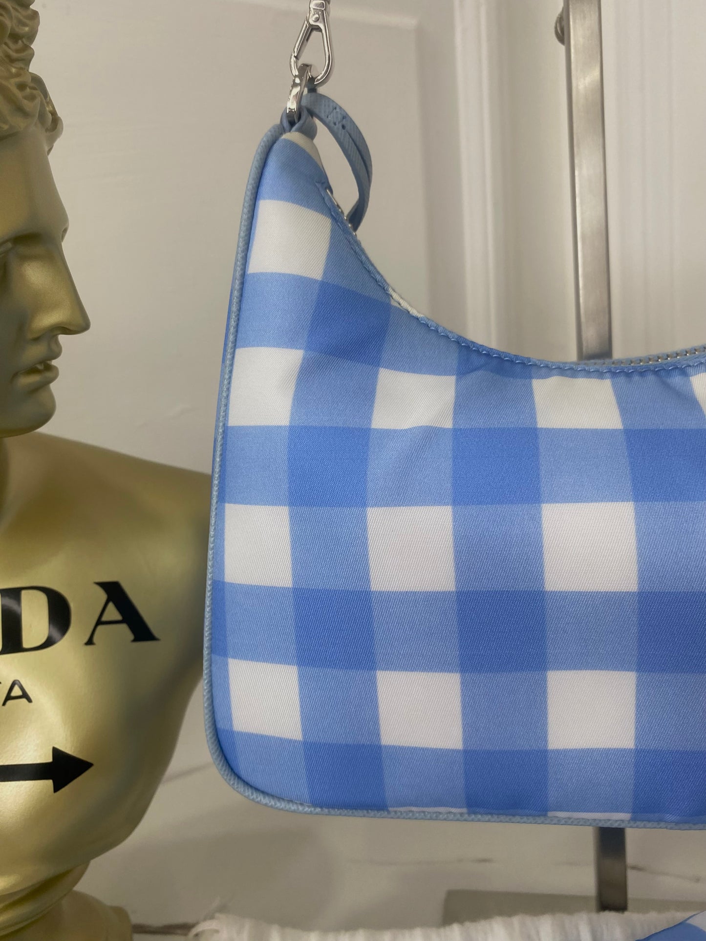 Prada Re-Edition 2005 in Re-Nylon Celeste/Bianca