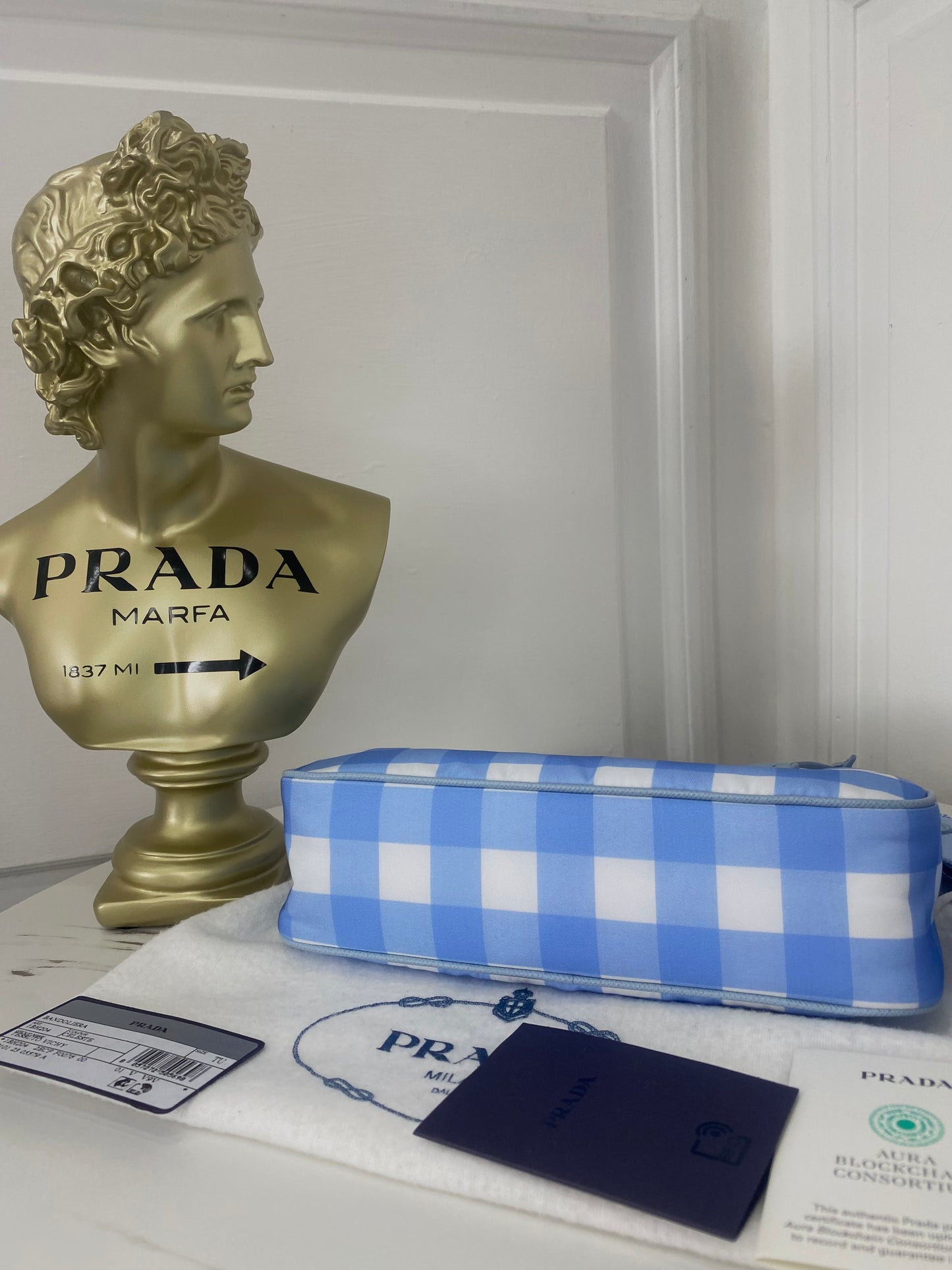 Prada Re-Edition 2005 in Re-Nylon Celeste/Bianca