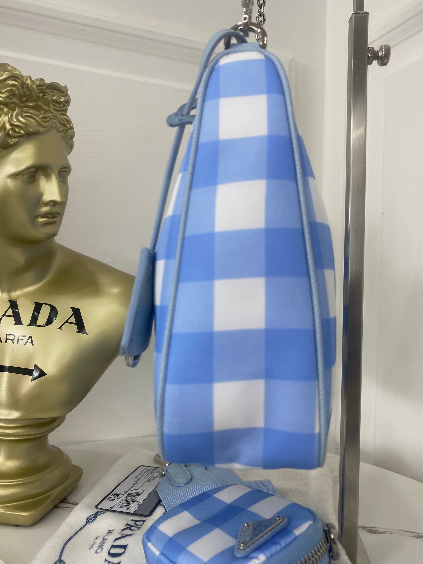 Prada Re-Edition 2005 in Re-Nylon Celeste/Bianca