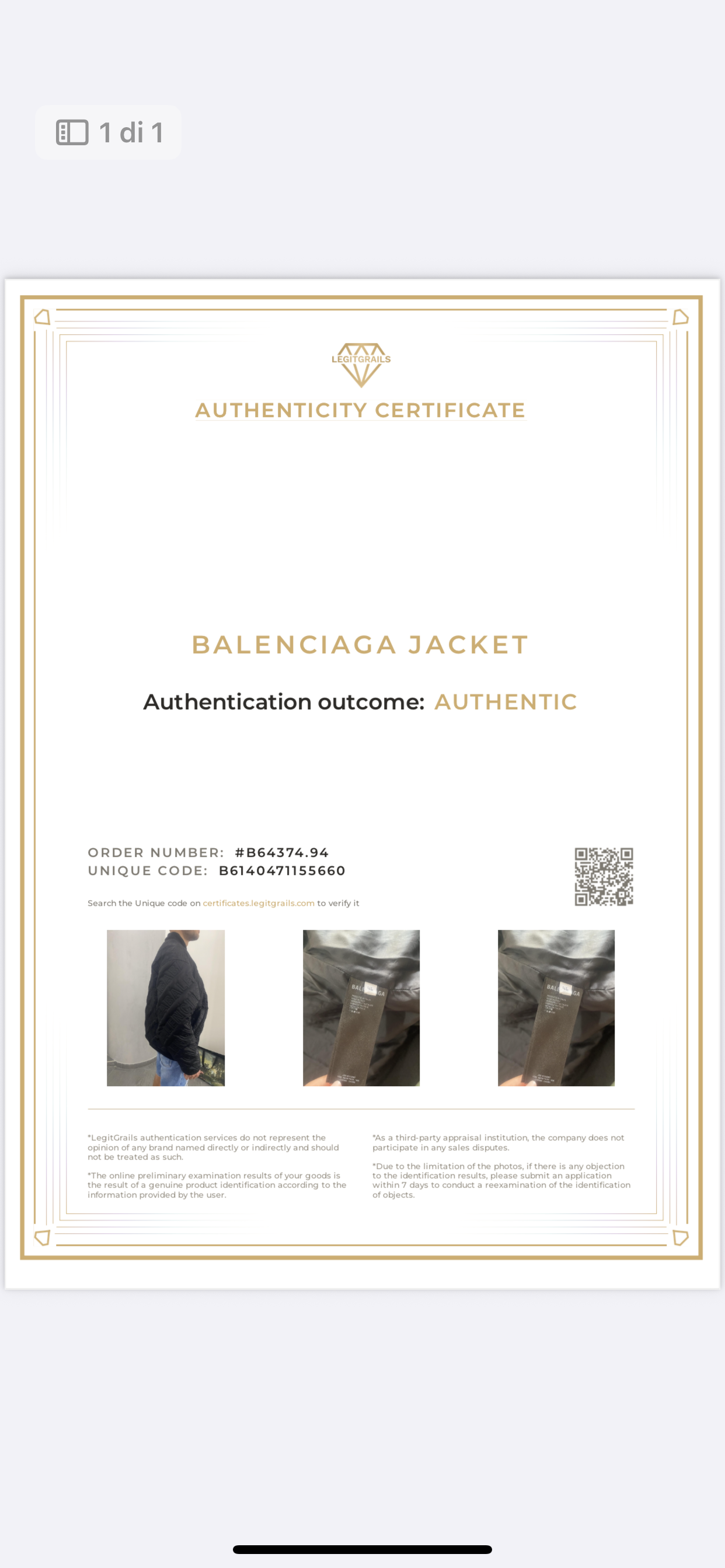 Giubbotto Balenciaga