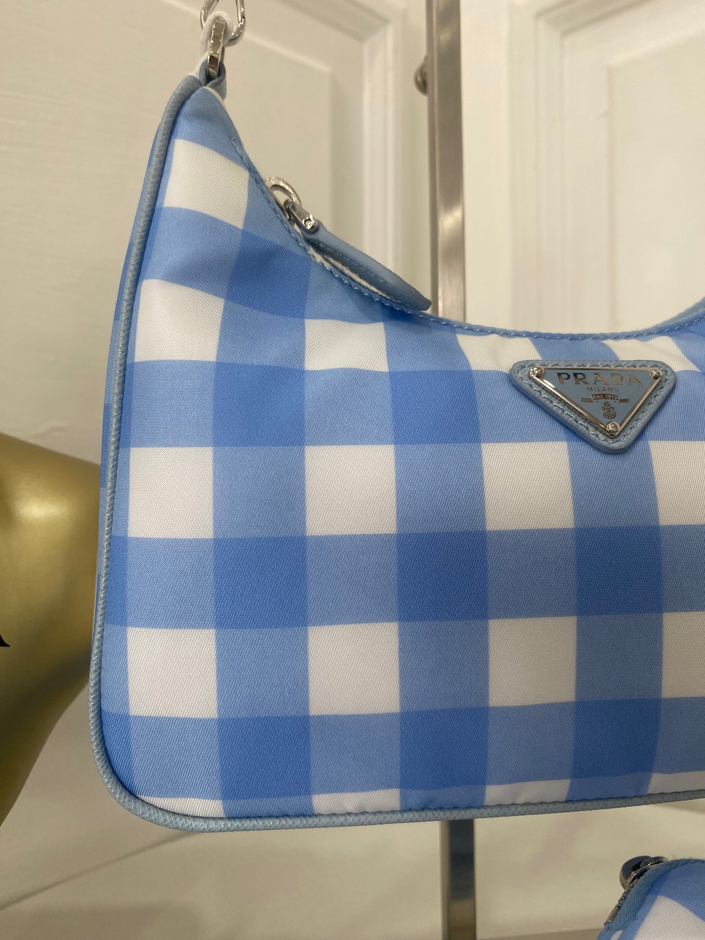 Prada Re-Edition 2005 in Re-Nylon Celeste/Bianca
