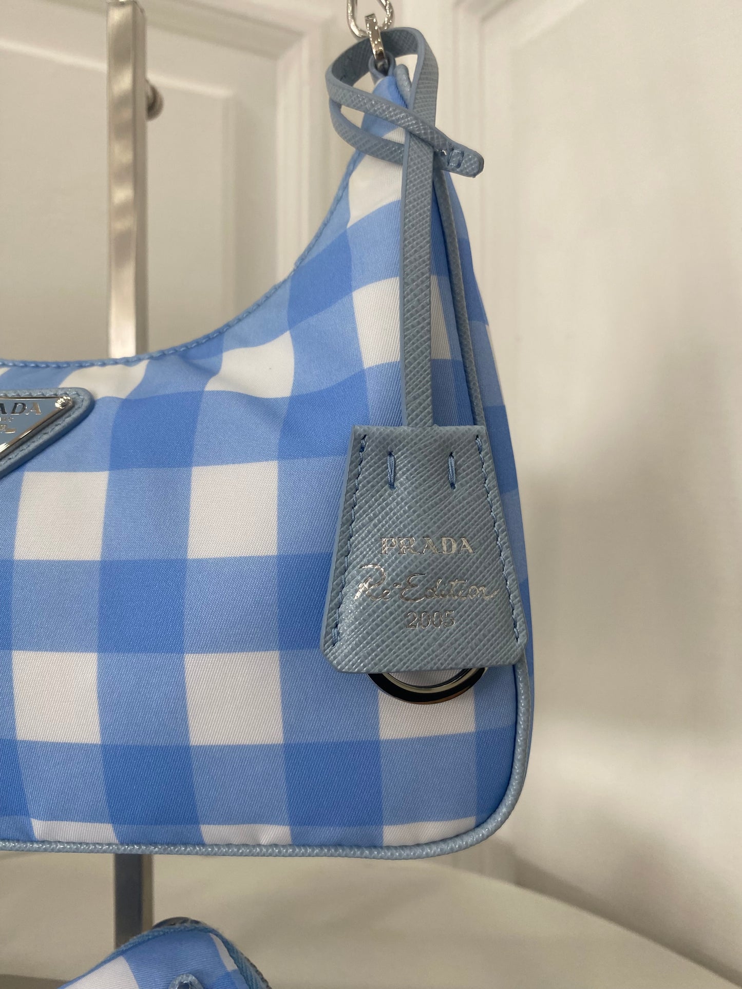 Prada Re-Edition 2005 in Re-Nylon Celeste/Bianca
