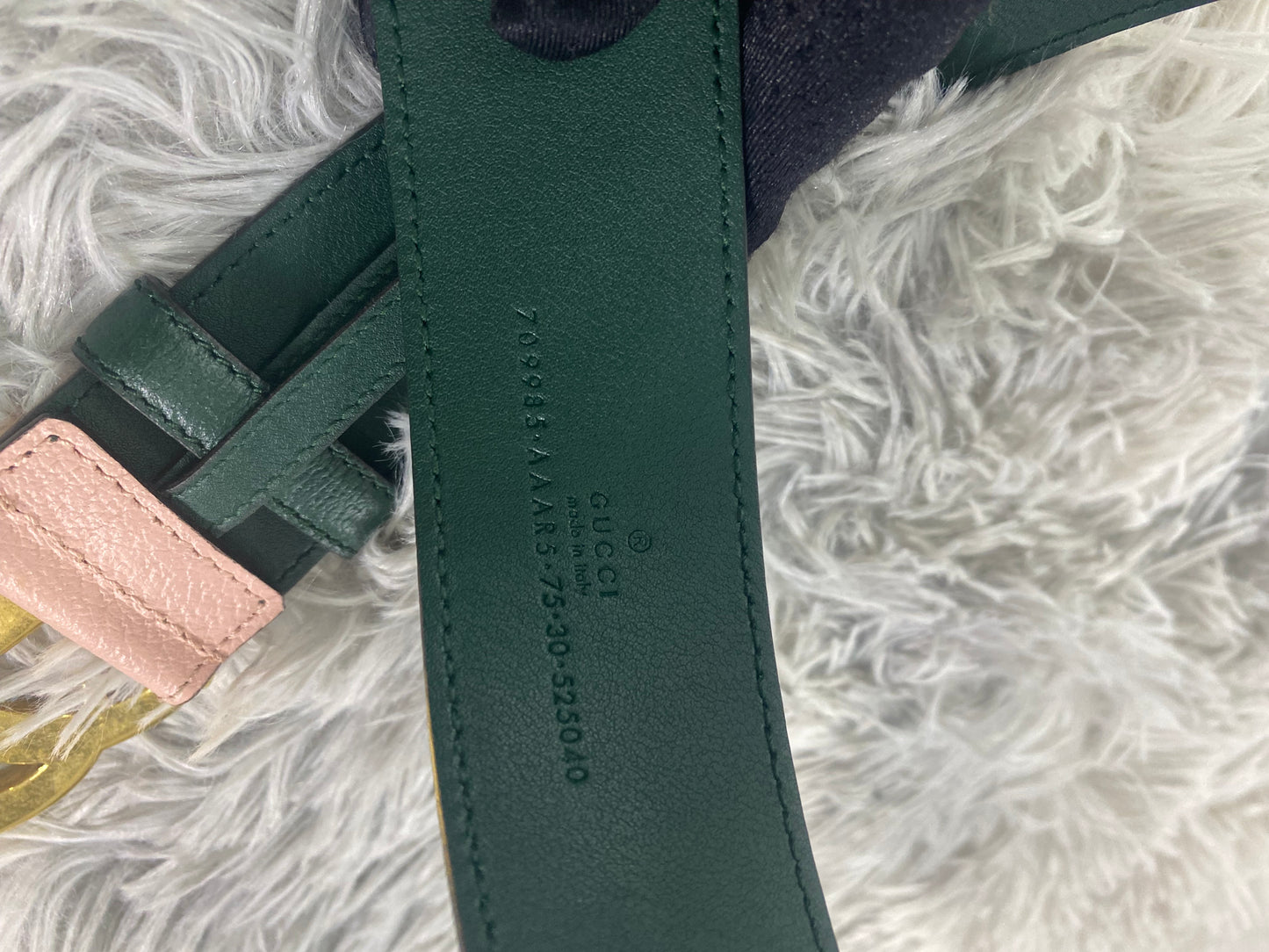 Cintura Gucci GG Bicolore