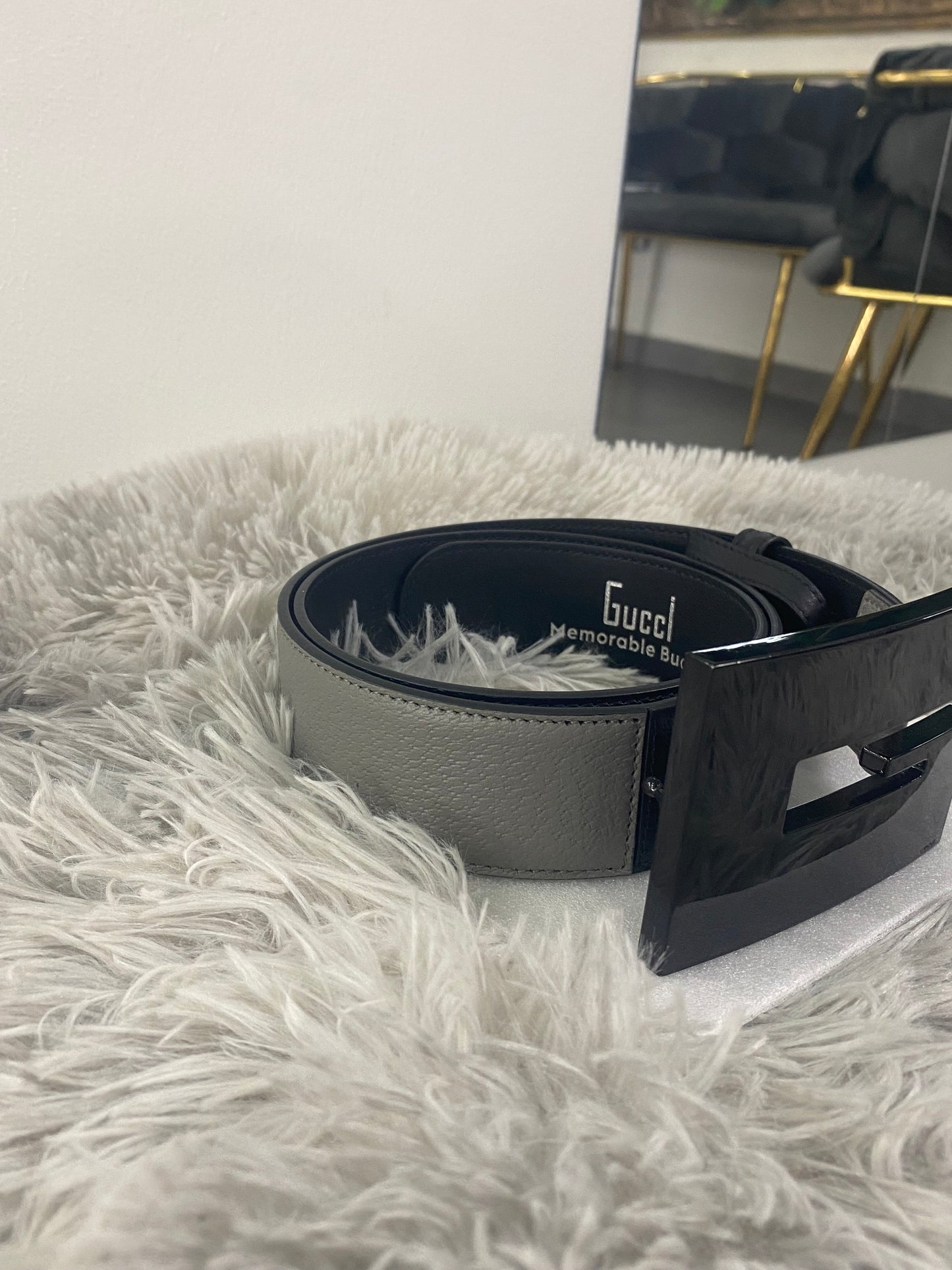 Cintura Gucci Square G Bicolore