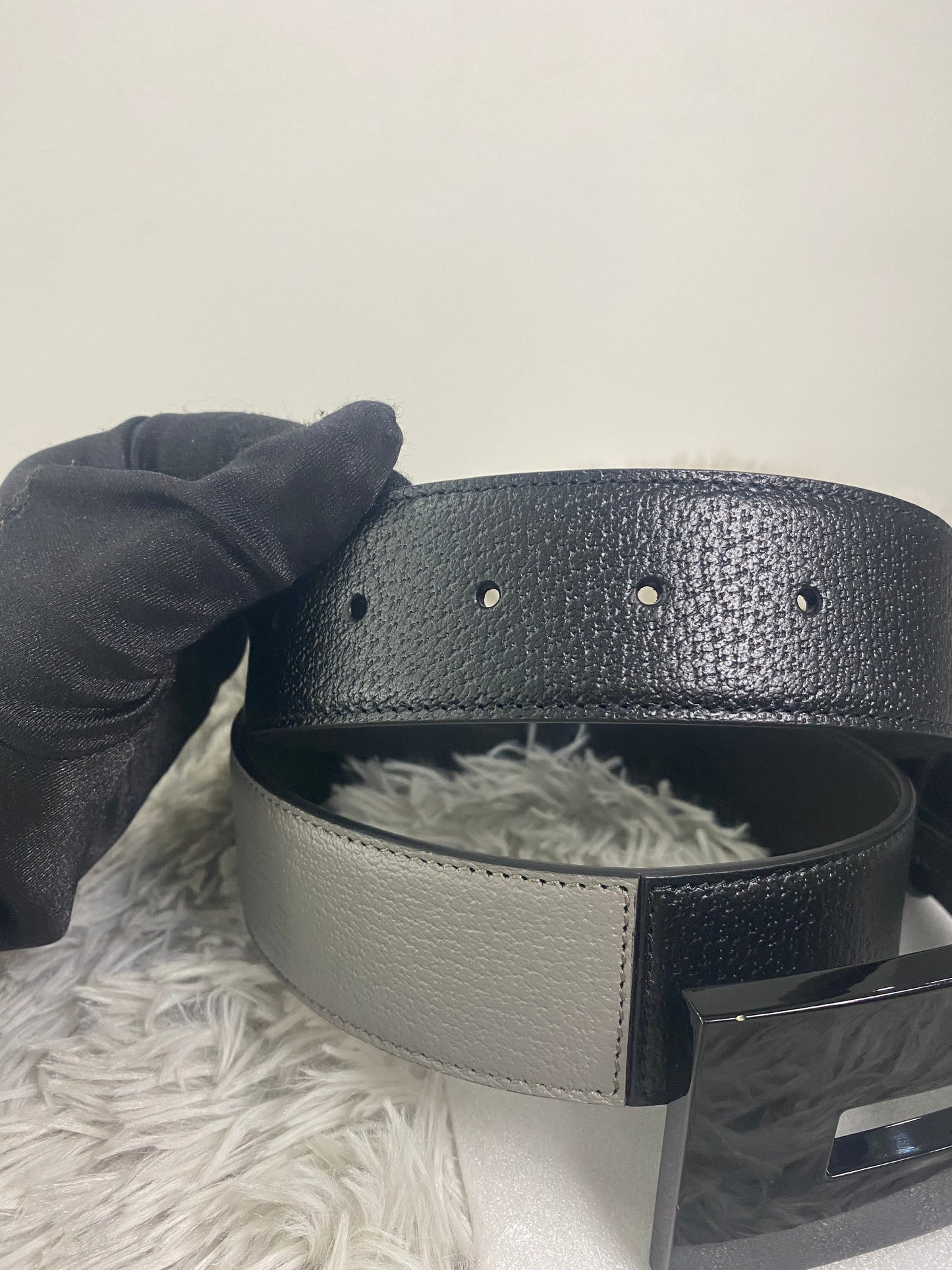 Cintura Gucci Square G Bicolore