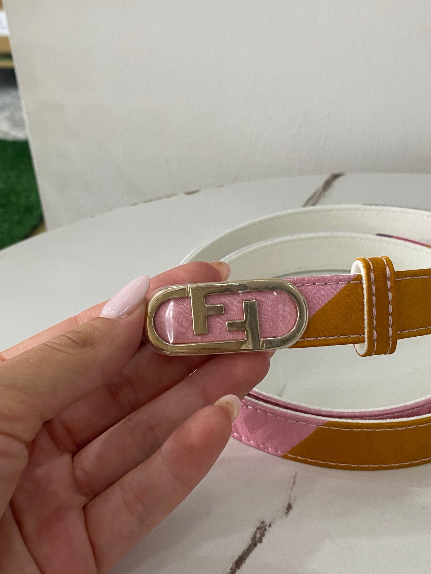 Cintura Fendi sottile FF 42
