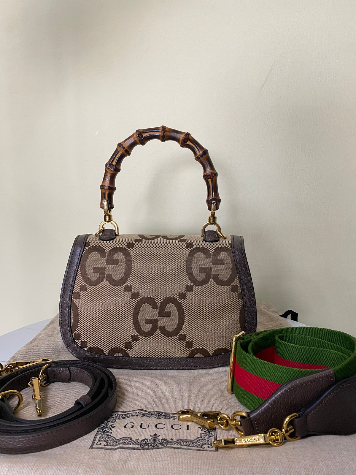Borsa Gucci Bamboo Small Jumbo GG