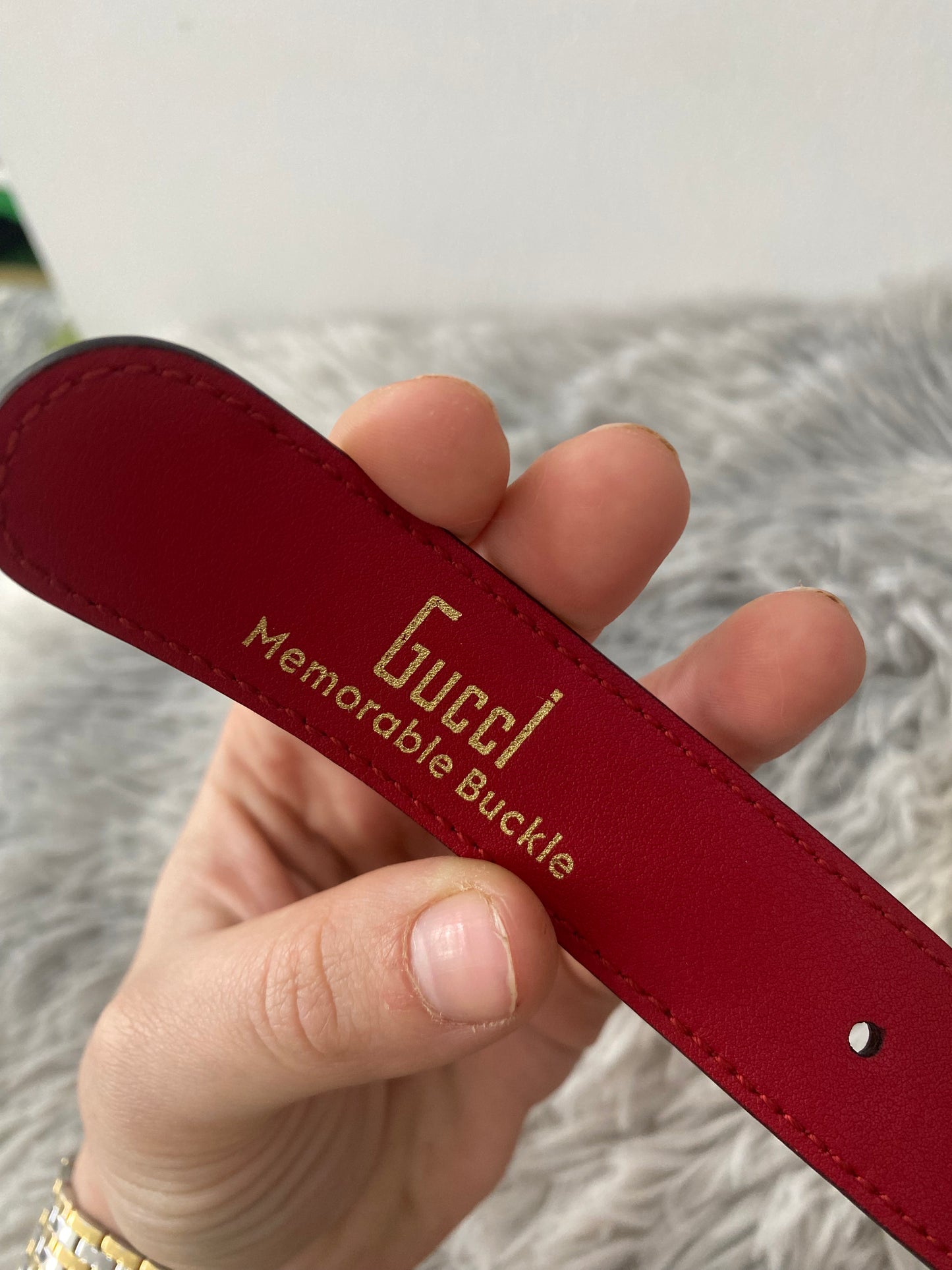 Cintura Gucci GG sottile