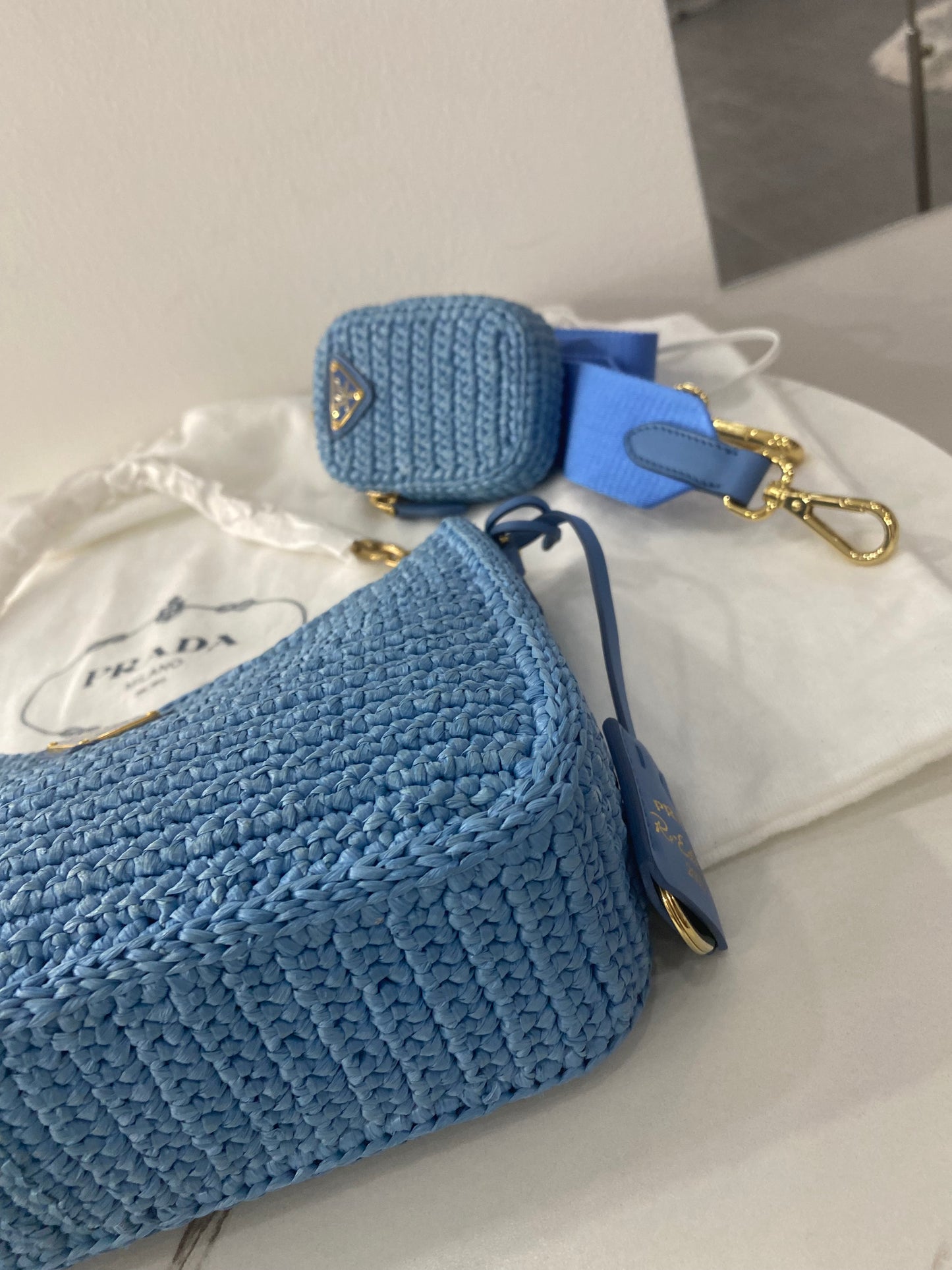 Borsa Prada Re-Edition 2005 in crochet