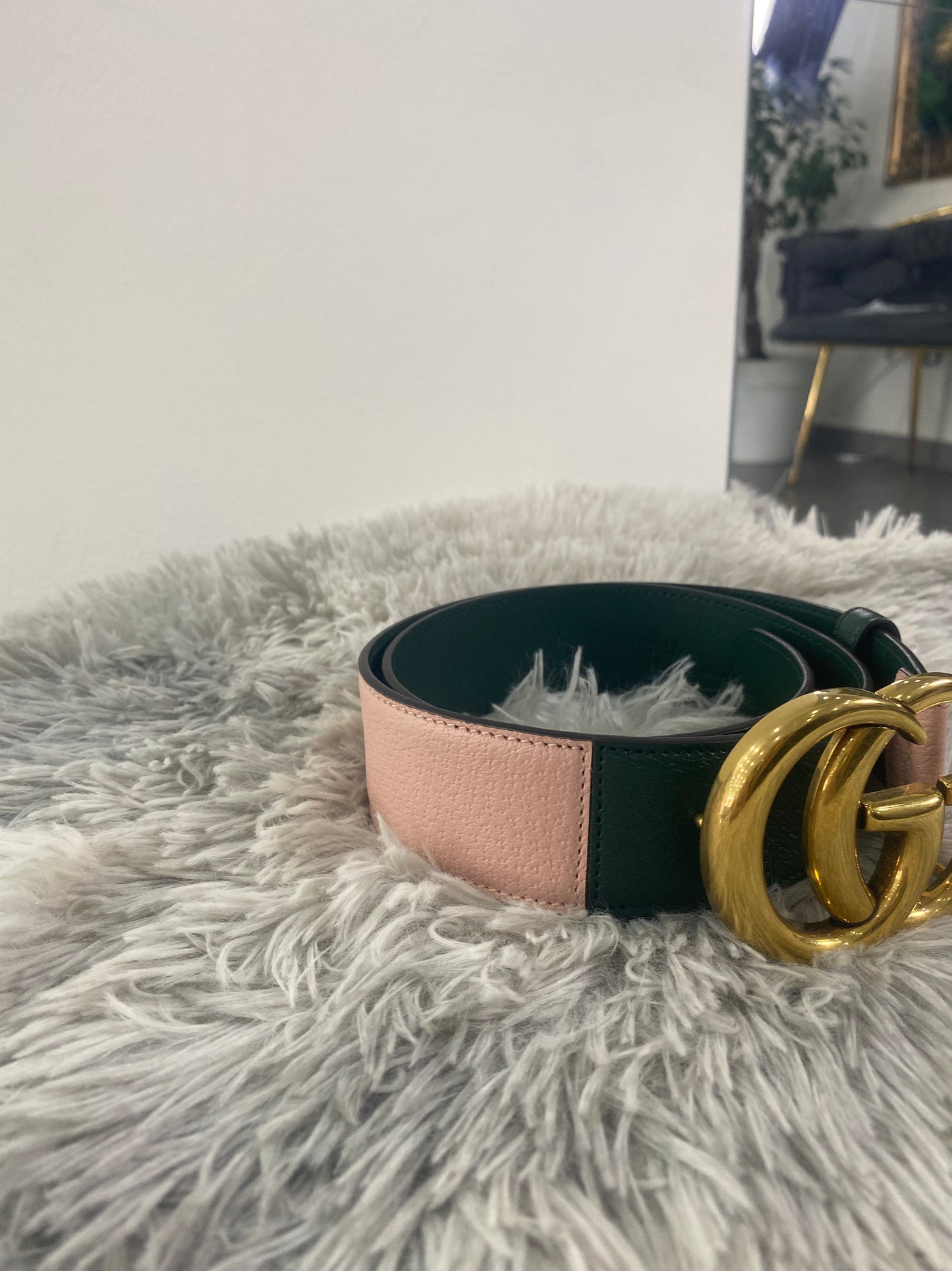 Cintura Gucci GG Bicolore