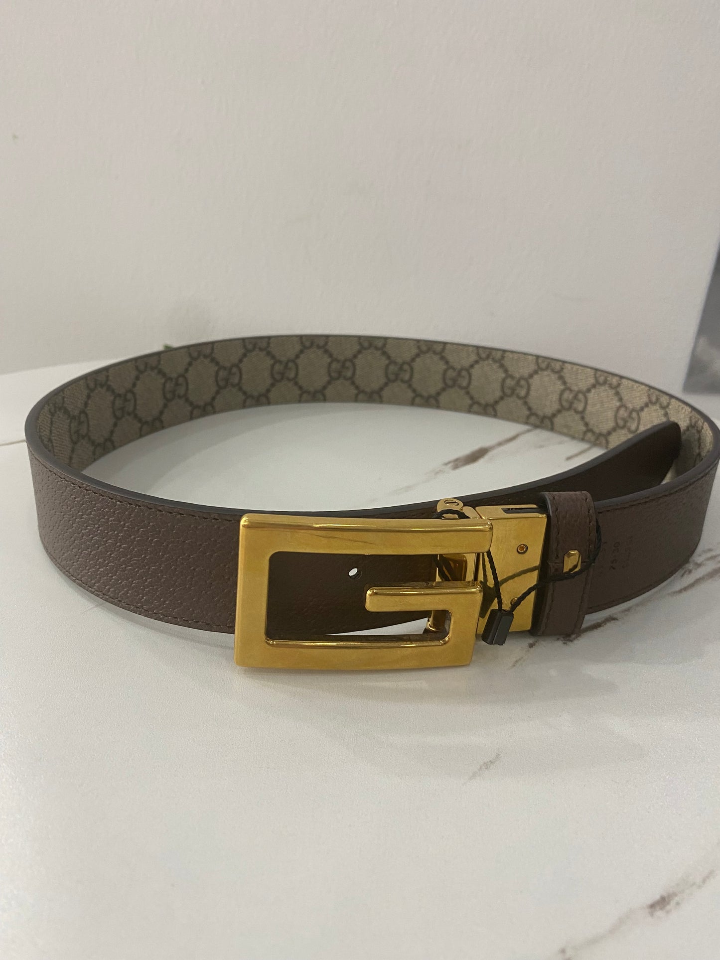 Cintura Gucci GG Reversibile