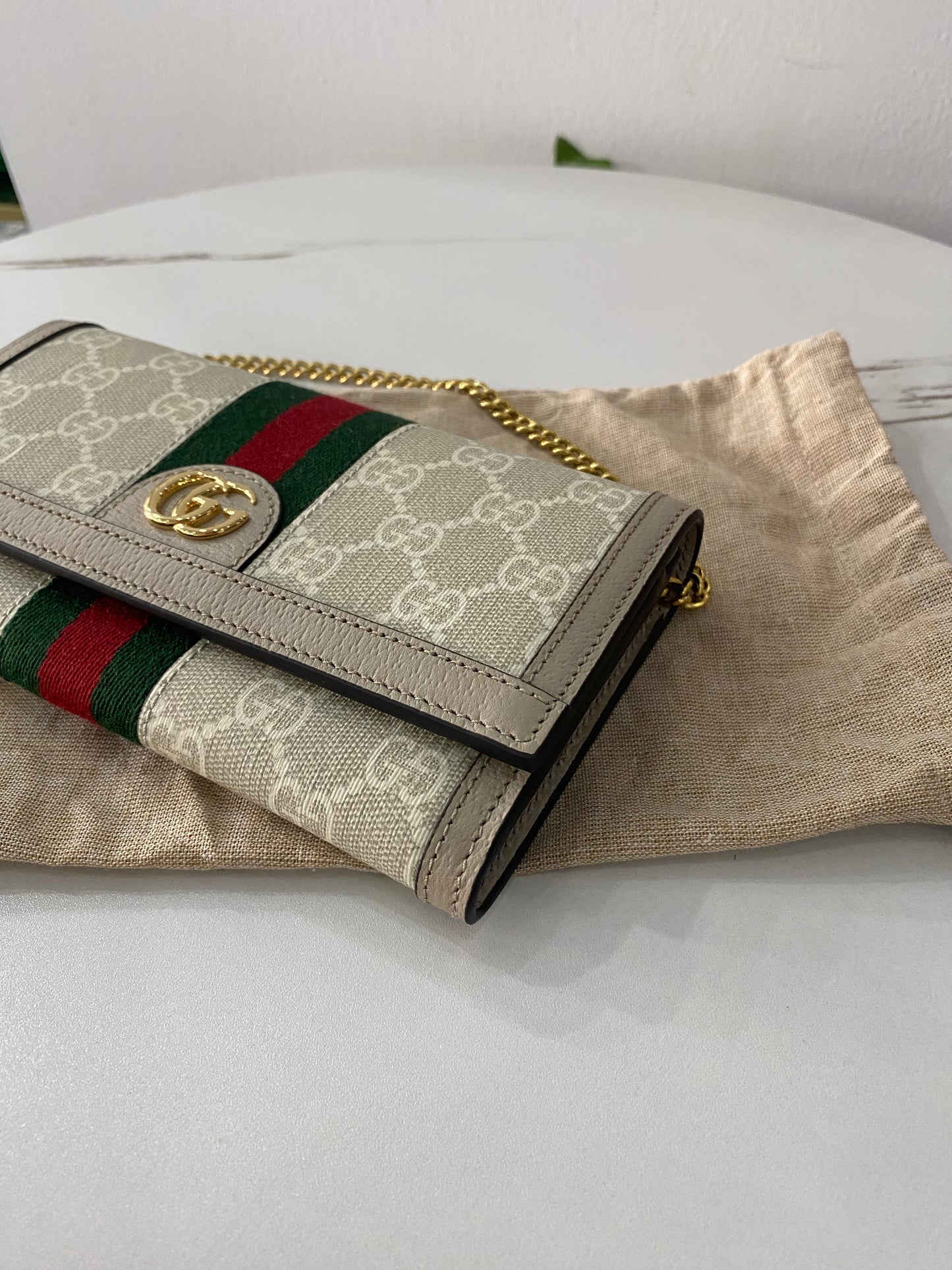 Portafoglio con tracolla Gucci Ophidia GG