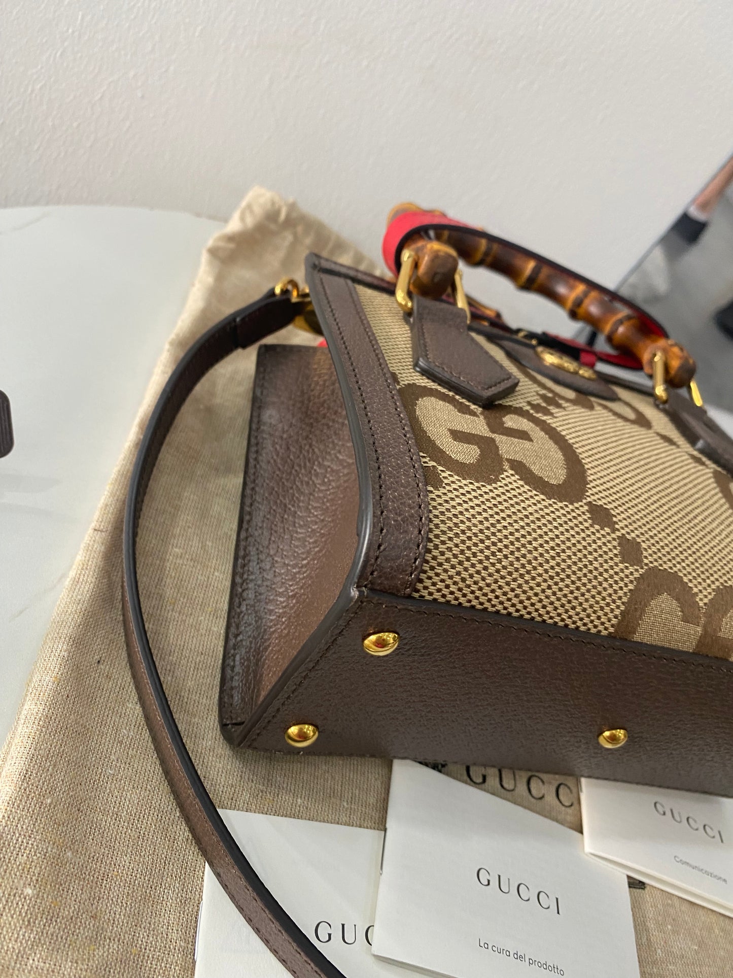 Borsa Gucci Mini Diana Jumbo GG