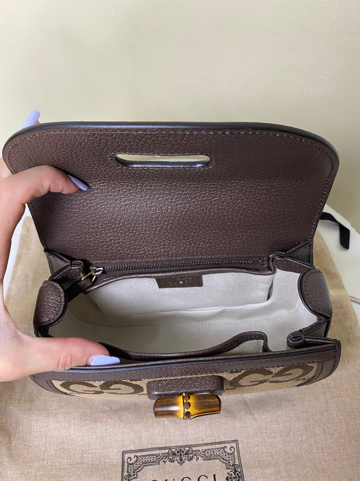 Borsa Gucci Bamboo Small Jumbo GG