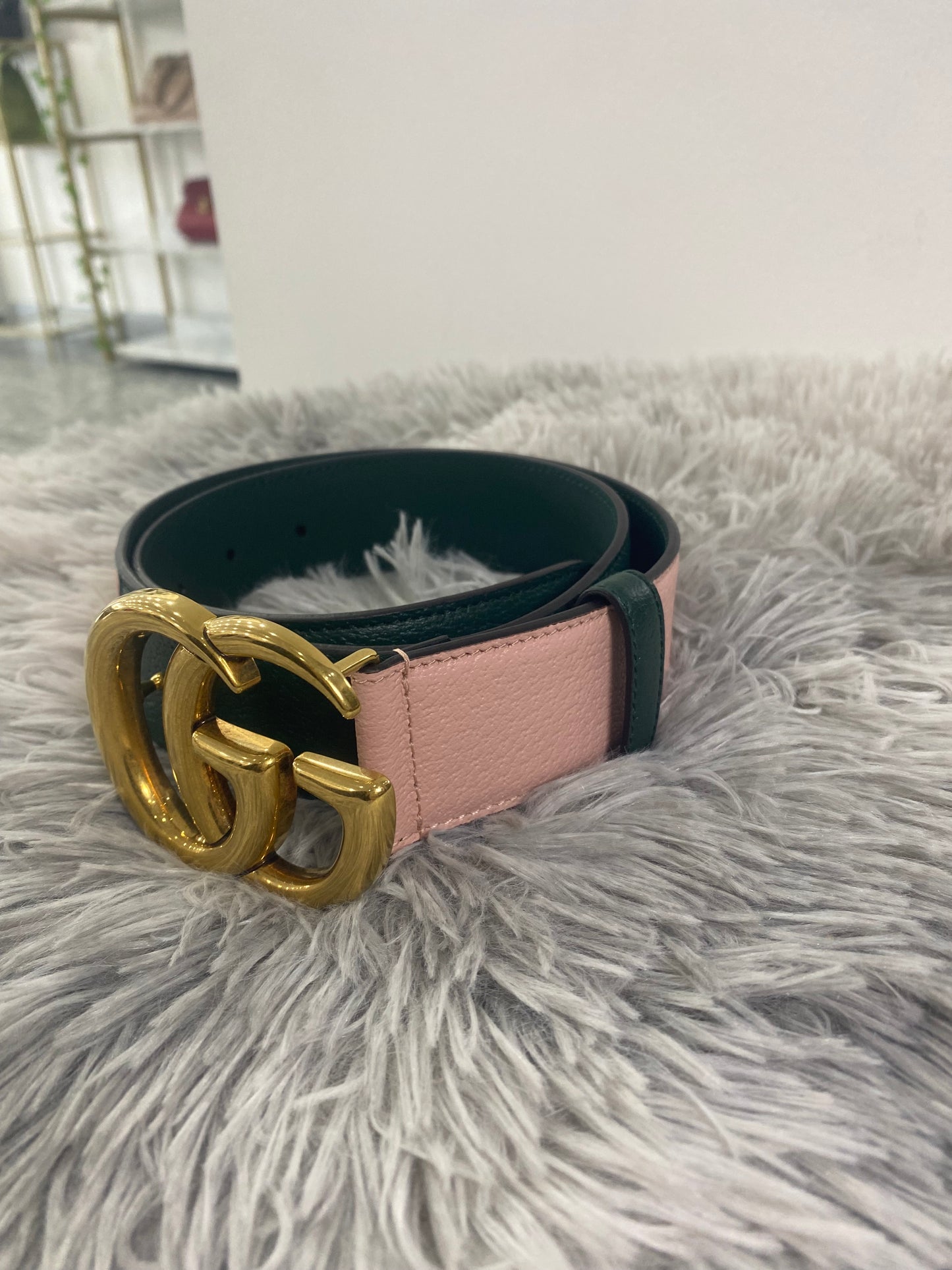 Cintura Gucci GG Bicolore