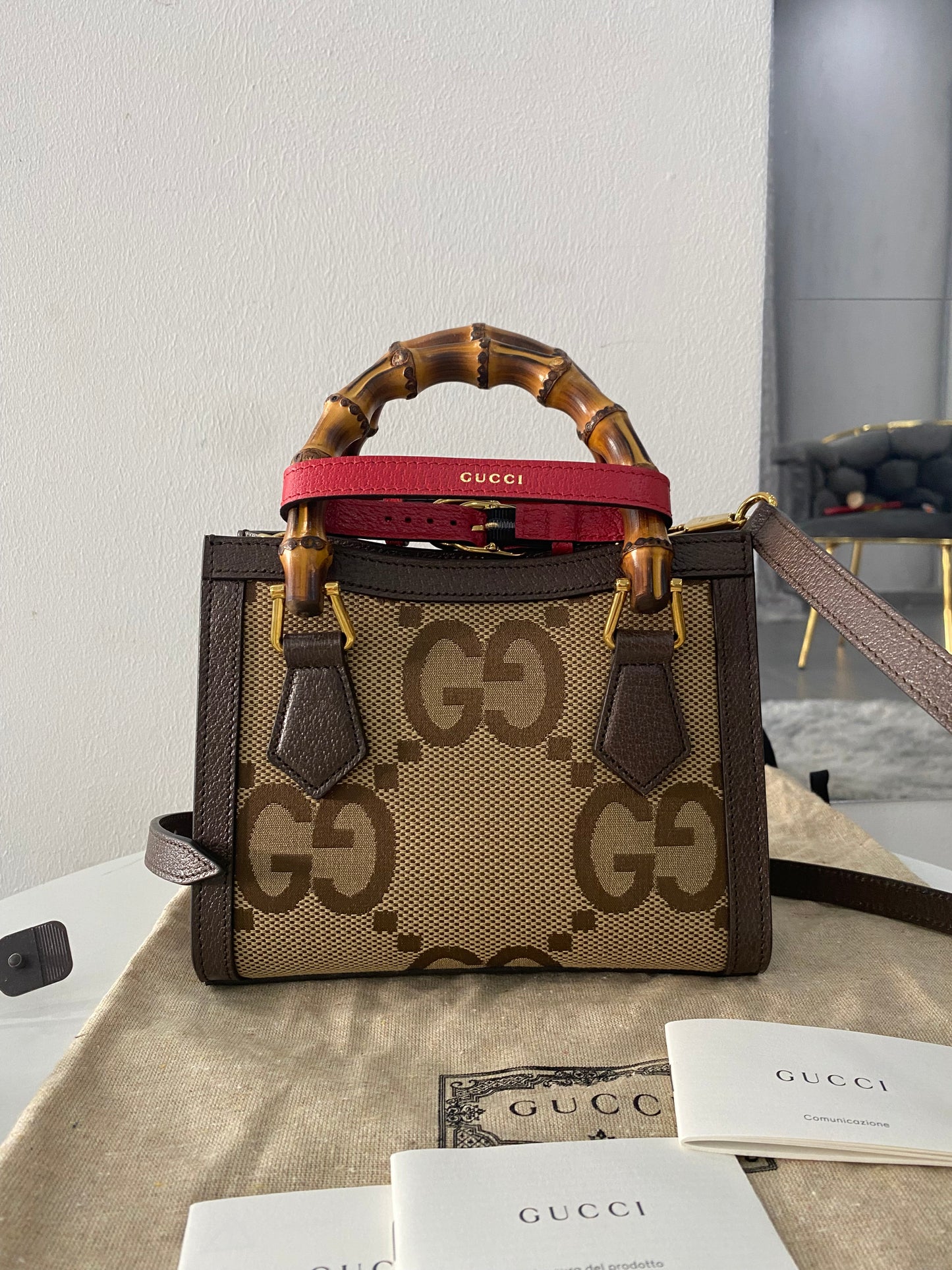 Borsa Gucci Mini Diana Jumbo GG