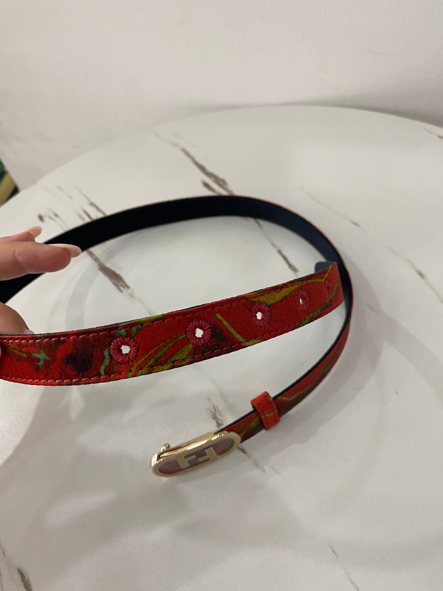 Cintura Fendi sottile FF 40