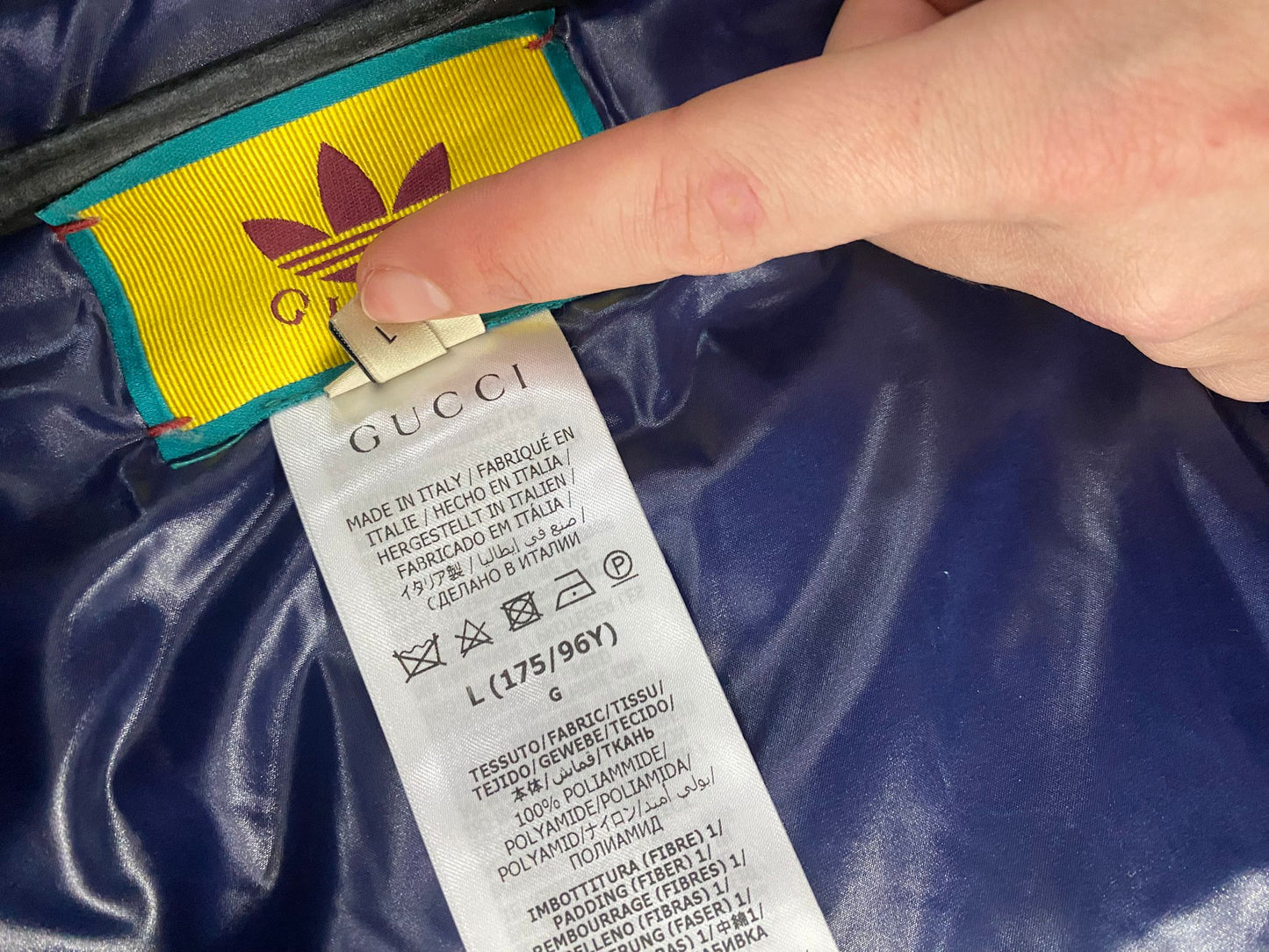 Piumino a Mantella Gucci X Adidas