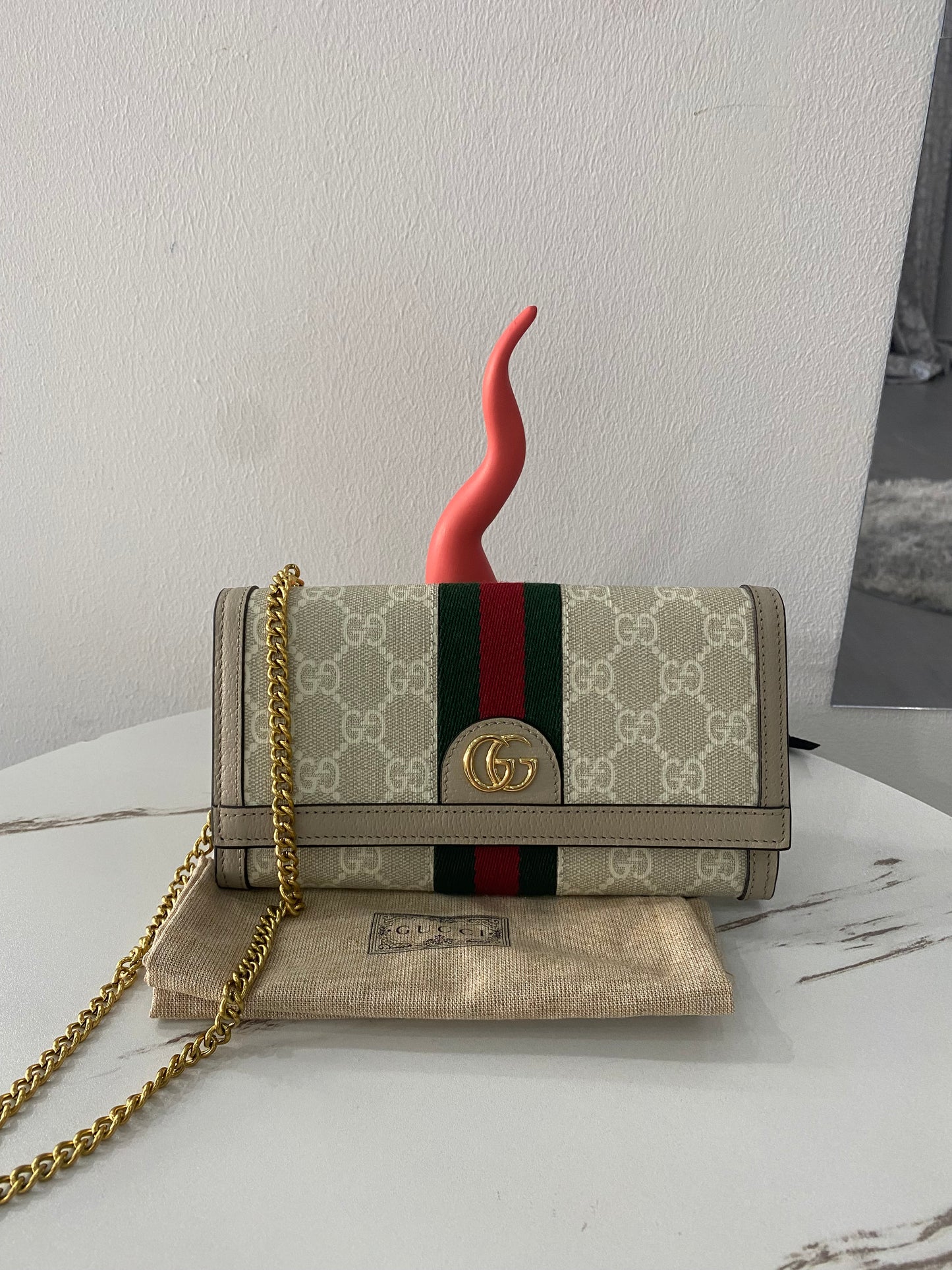 Portafoglio con tracolla Gucci Ophidia GG