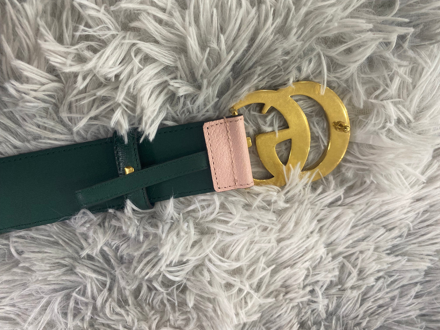 Cintura Gucci GG Bicolore
