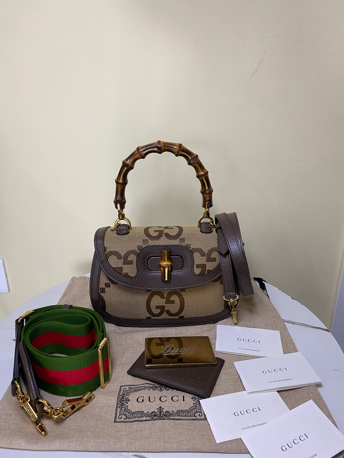 Borsa Gucci Bamboo Small Jumbo GG