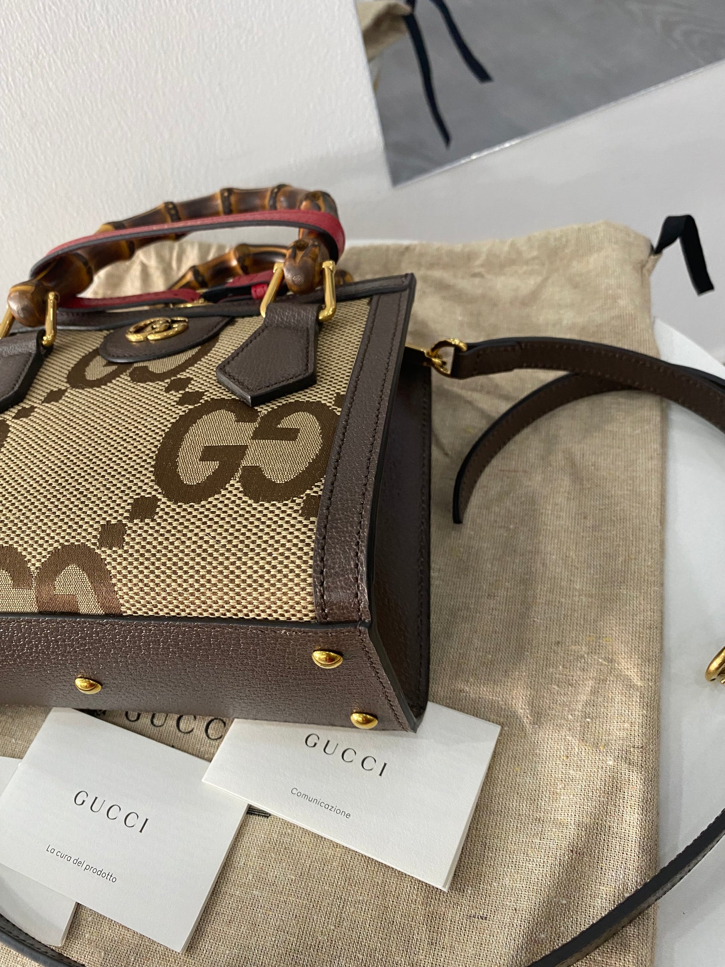 Borsa Gucci Mini Diana Jumbo GG