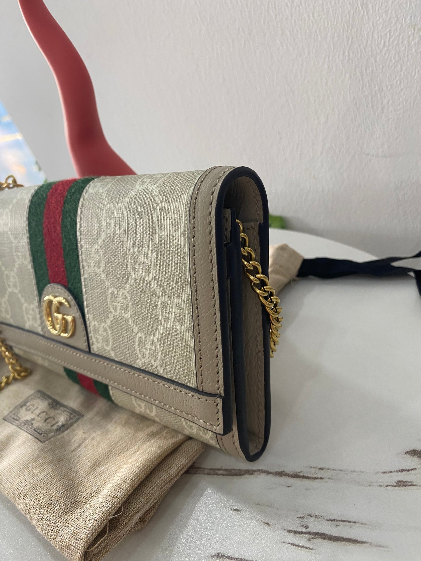 Portafoglio con tracolla Gucci Ophidia GG