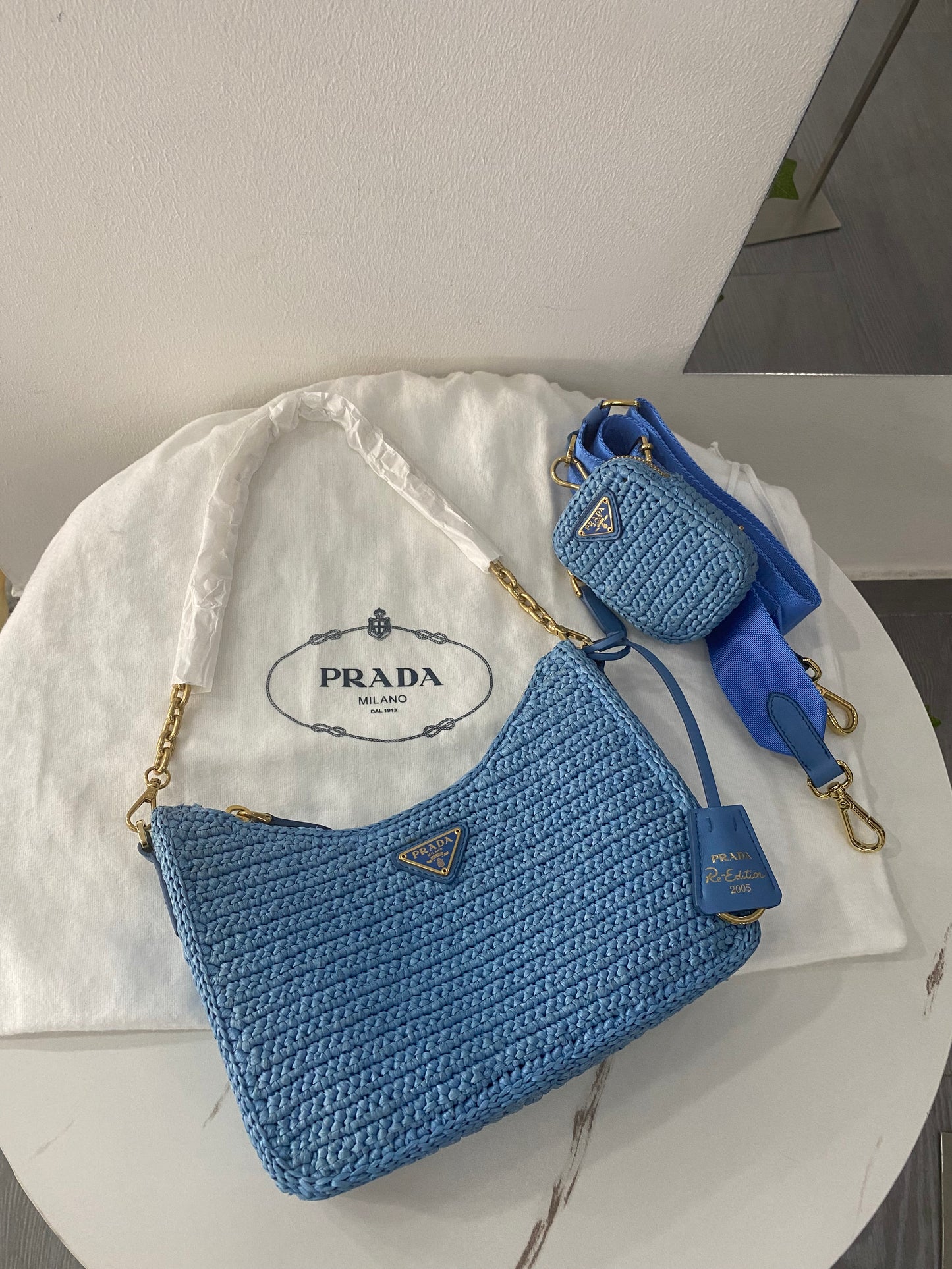 Borsa Prada Re-Edition 2005 in crochet