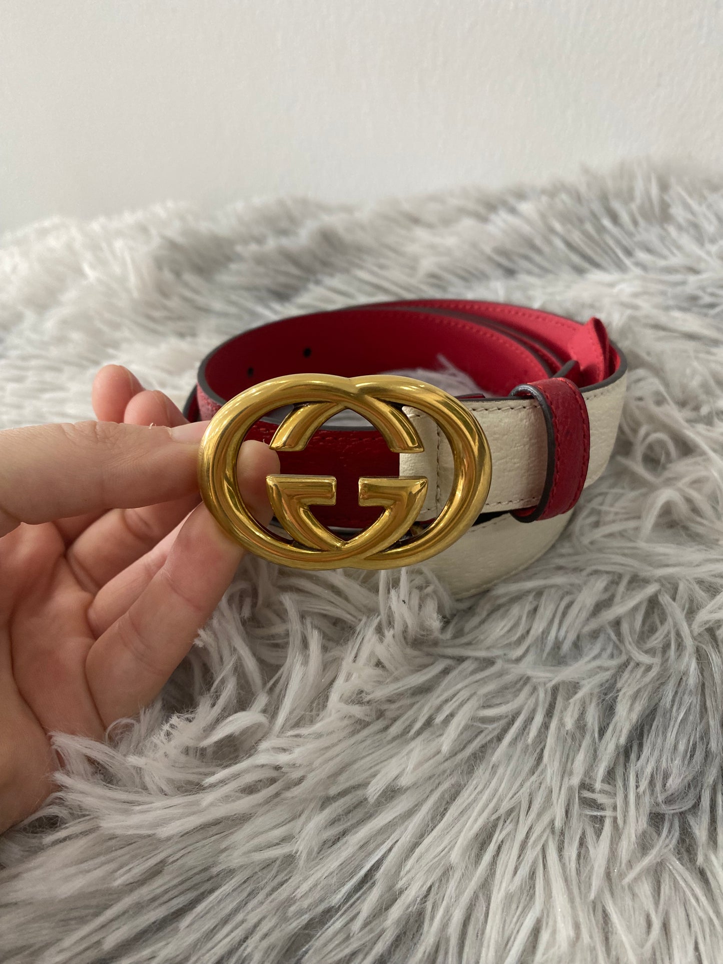 Cintura Gucci GG sottile