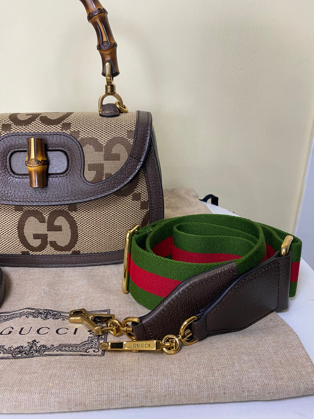 Borsa Gucci Bamboo Small Jumbo GG