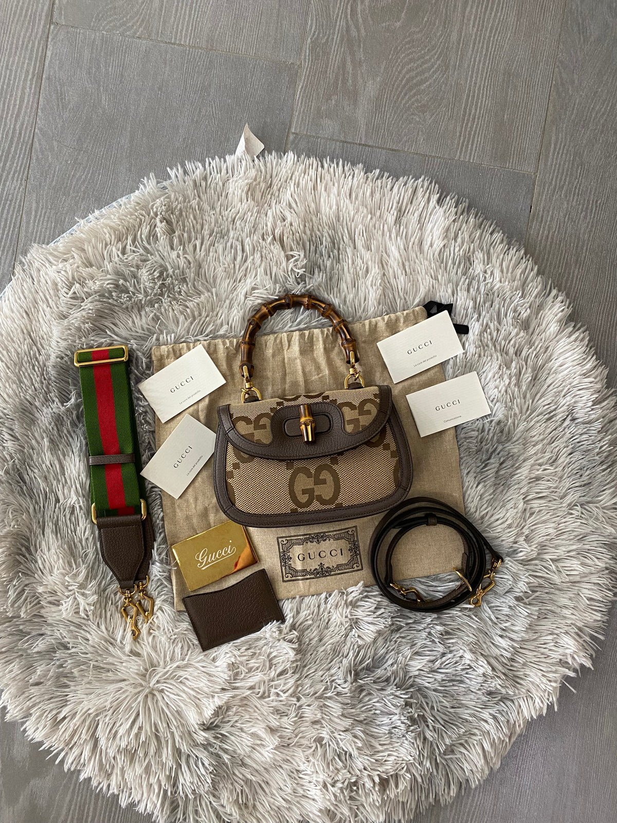 Borsa Gucci Bamboo Small Jumbo GG