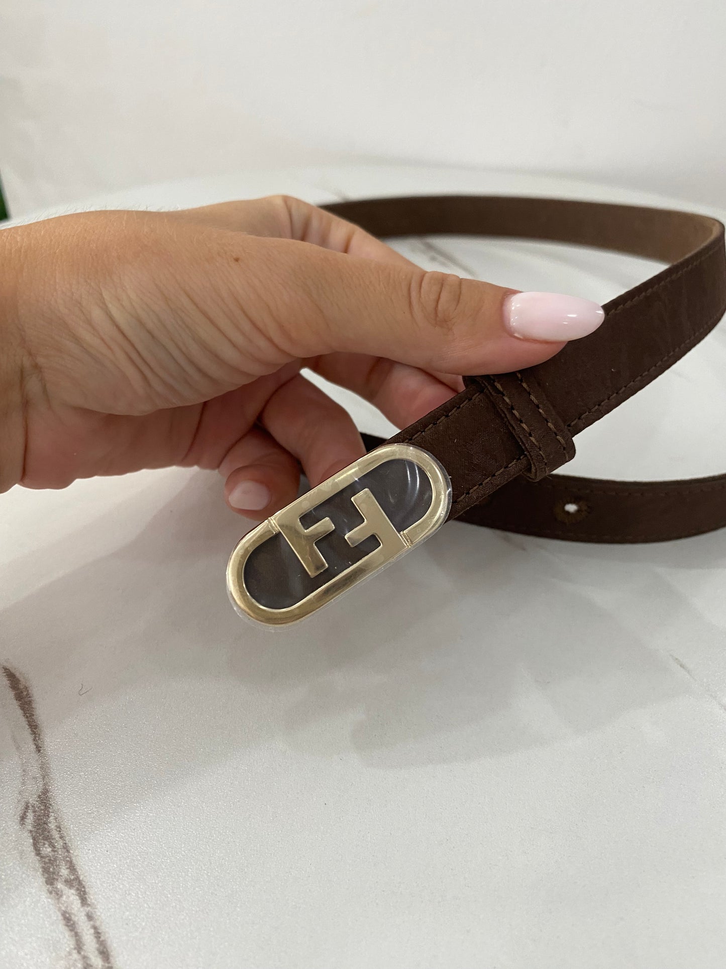 Cintura Fendi sottile FF 36