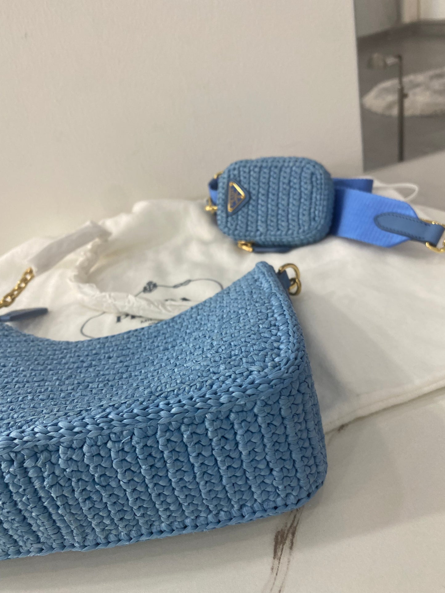 Borsa Prada Re-Edition 2005 in crochet
