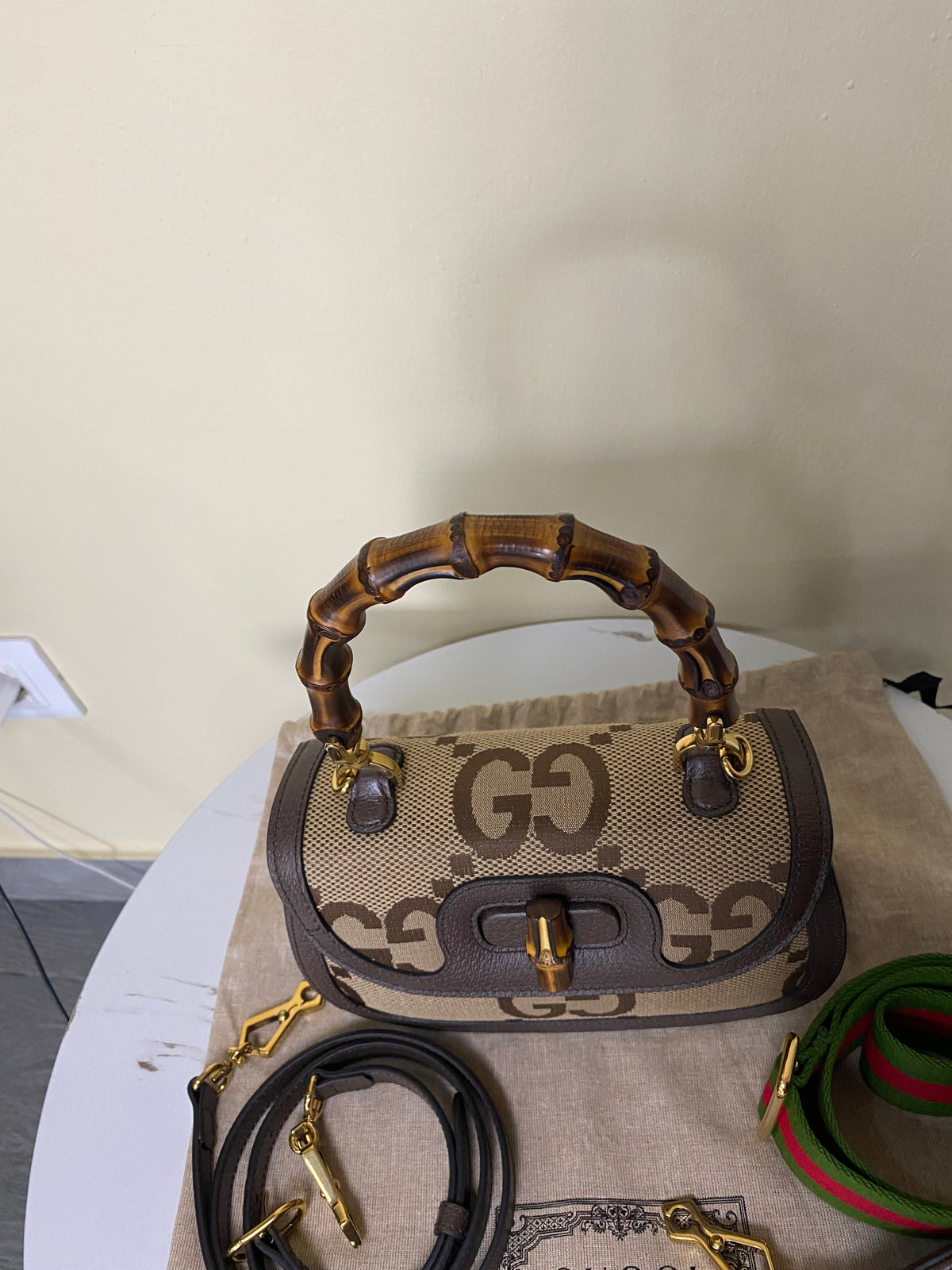 Borsa Gucci Bamboo Small Jumbo GG