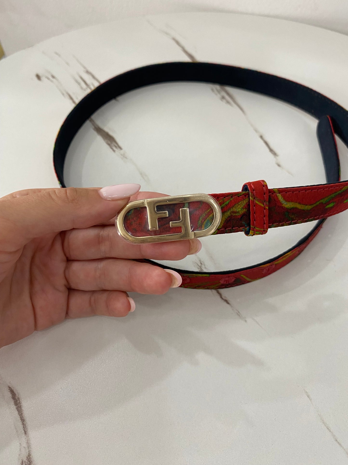 Cintura Fendi sottile FF 40