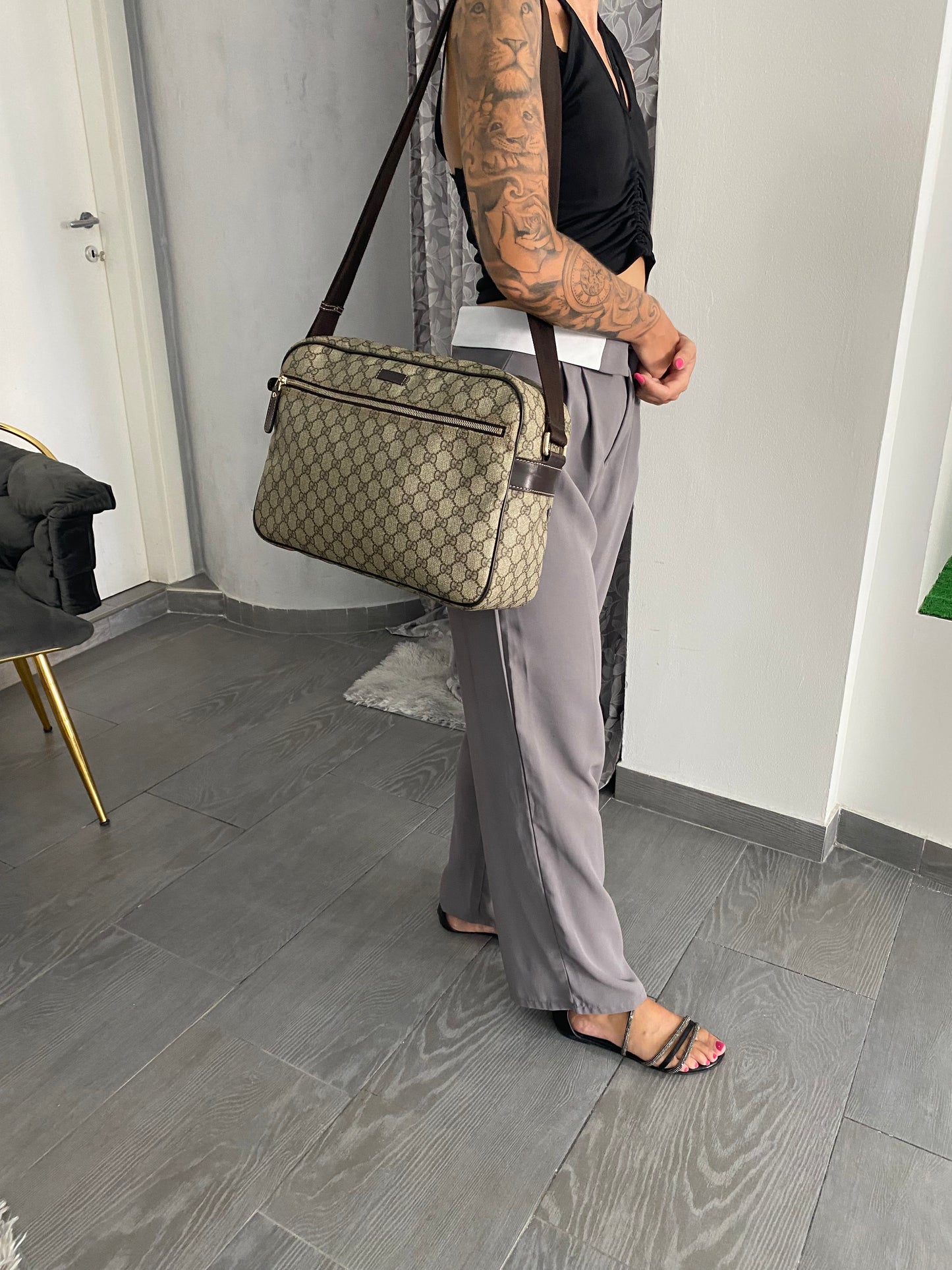 Borsa a tracolla Gucci Messenger GG