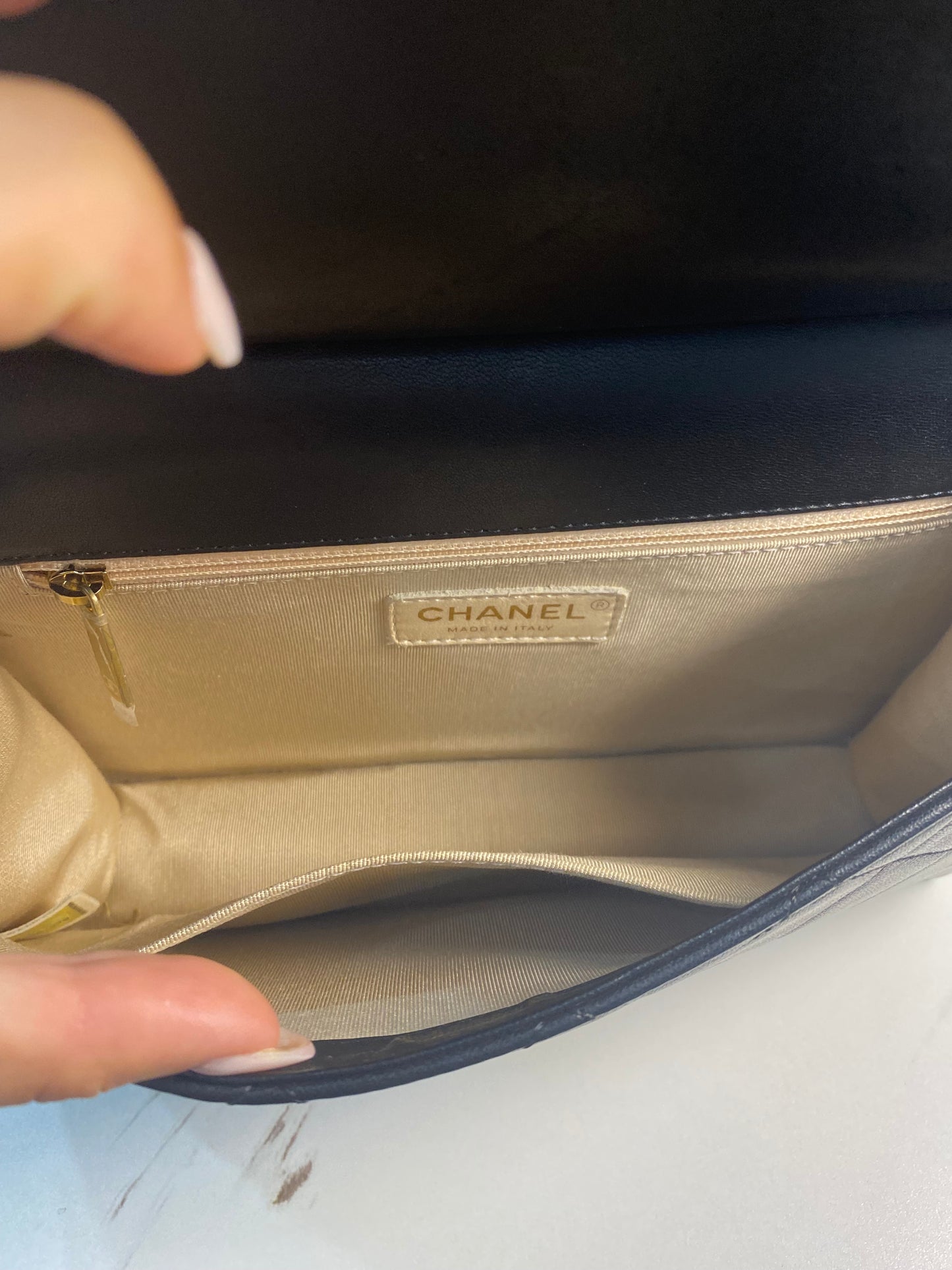 Borsa Chanel Classic Pearl Chain Flap Bag