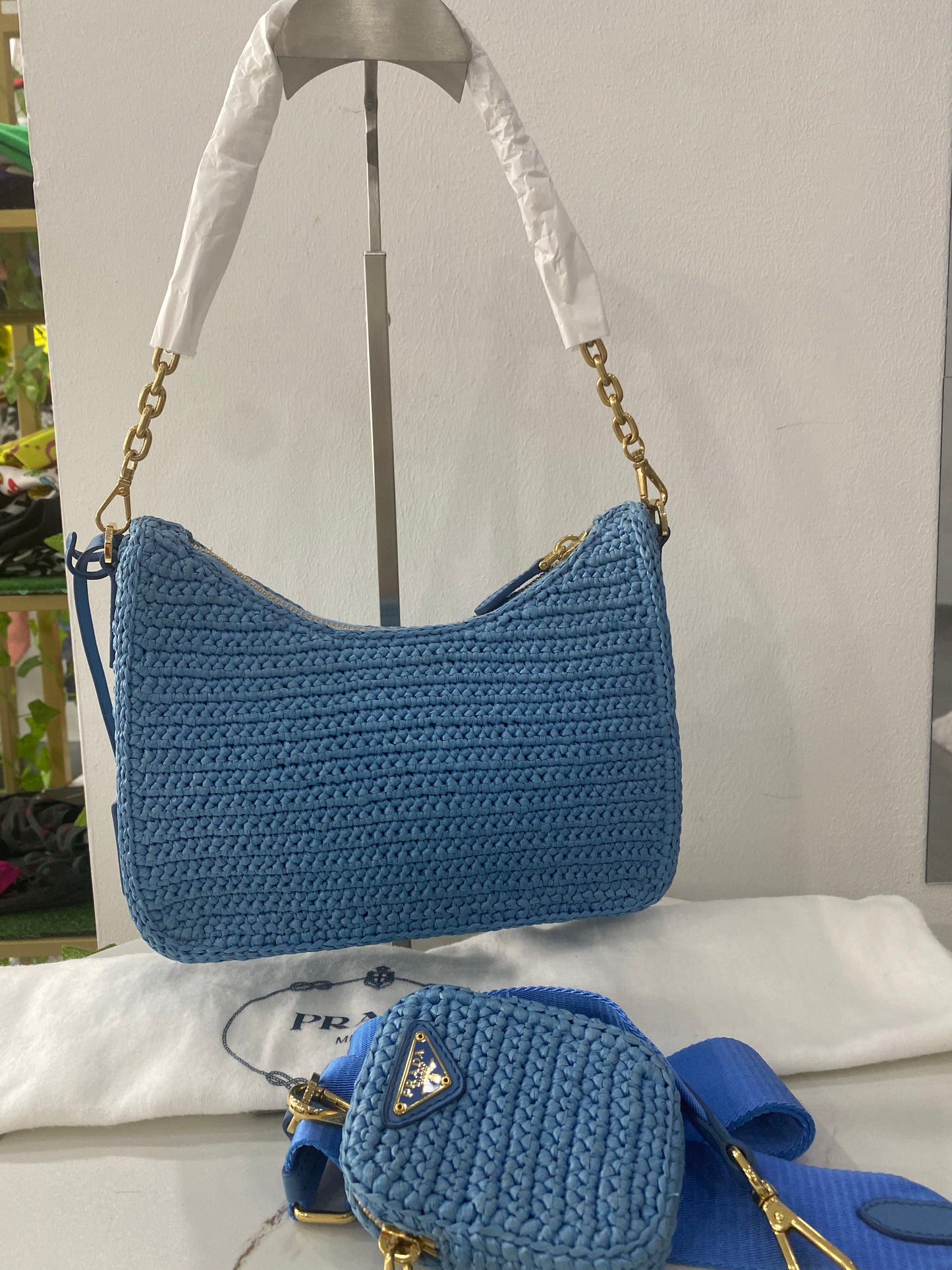 Borsa Prada Re-Edition 2005 in crochet
