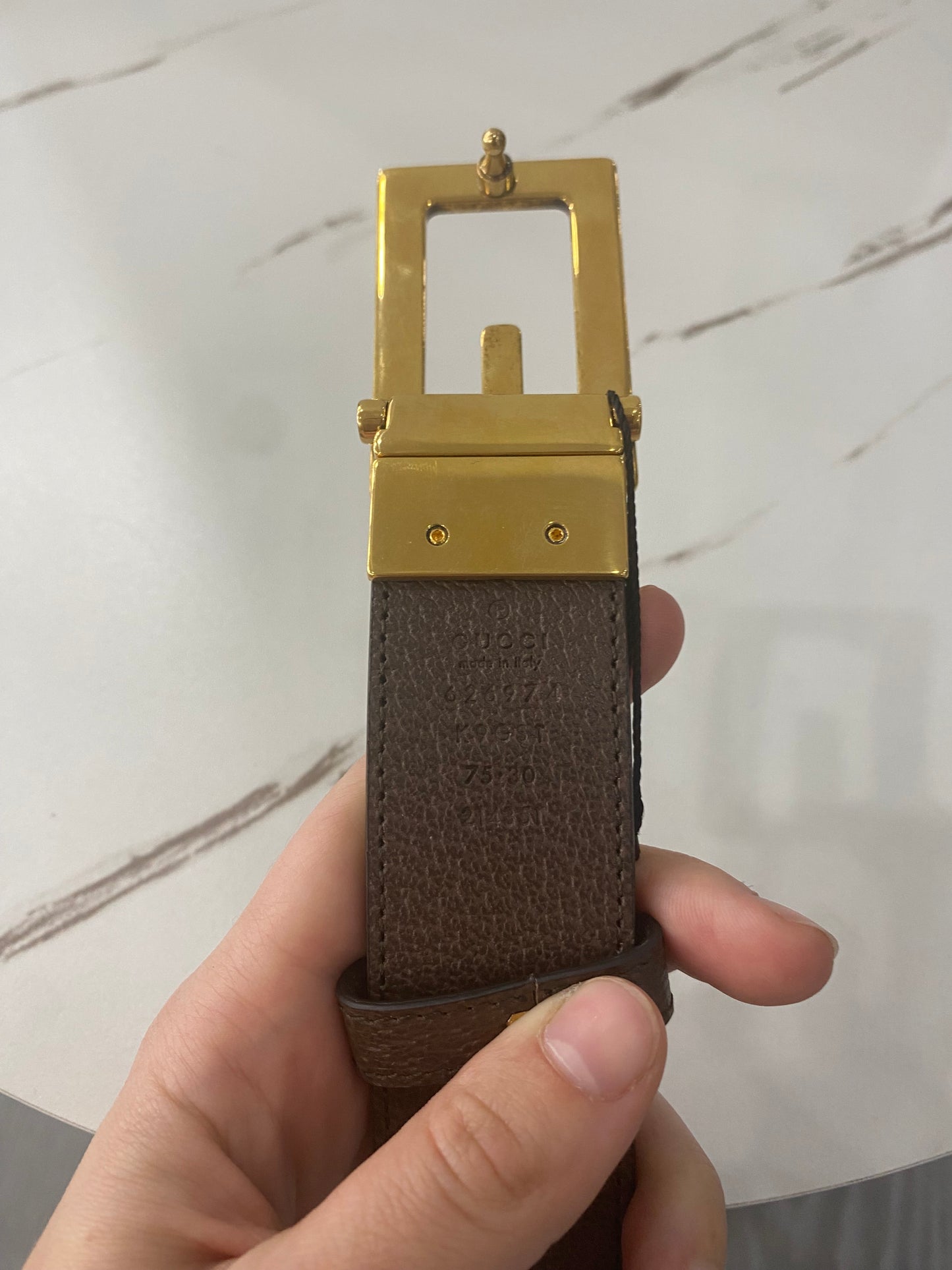 Cintura Gucci GG Reversibile