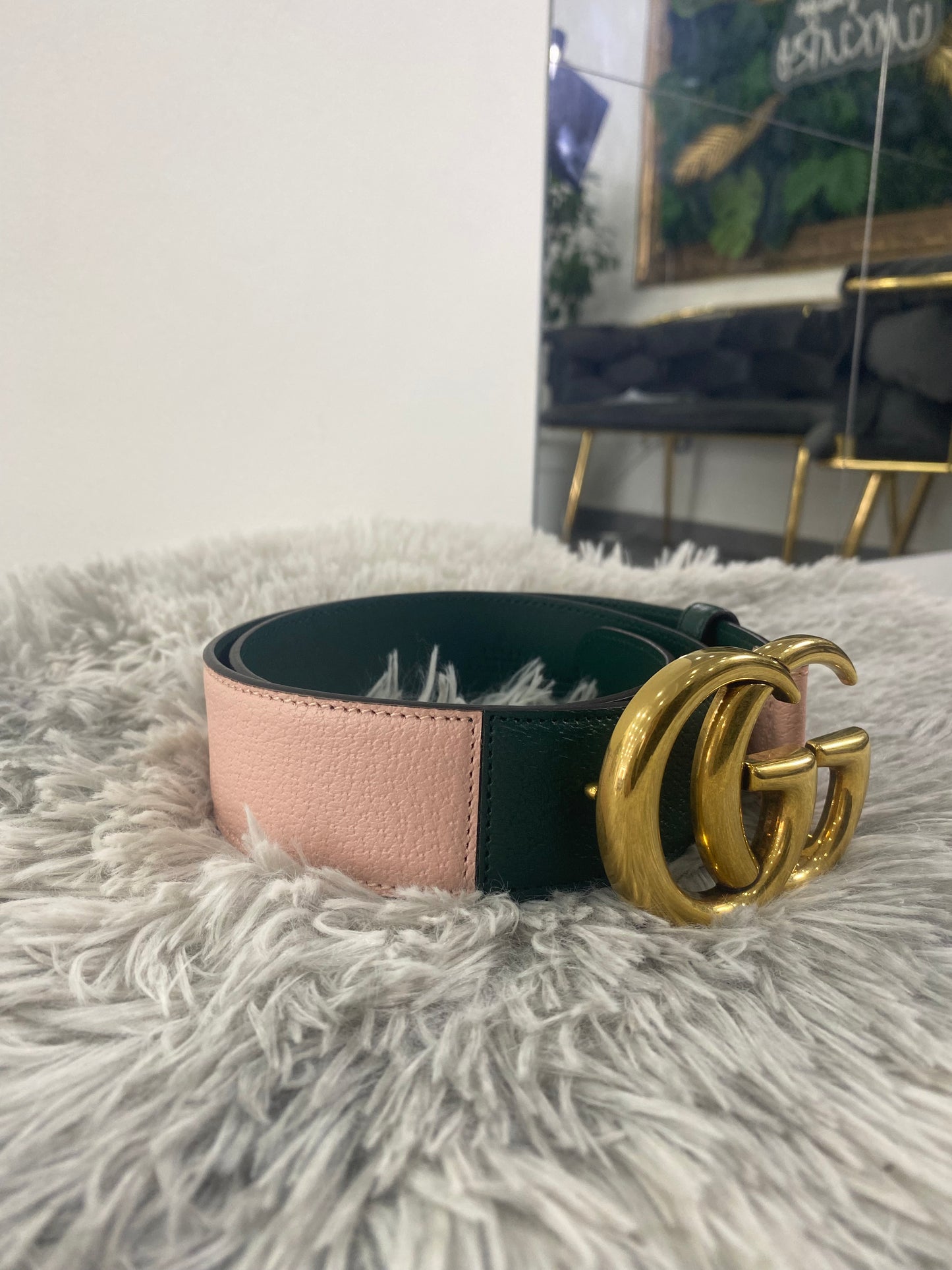 Cintura Gucci GG Bicolore
