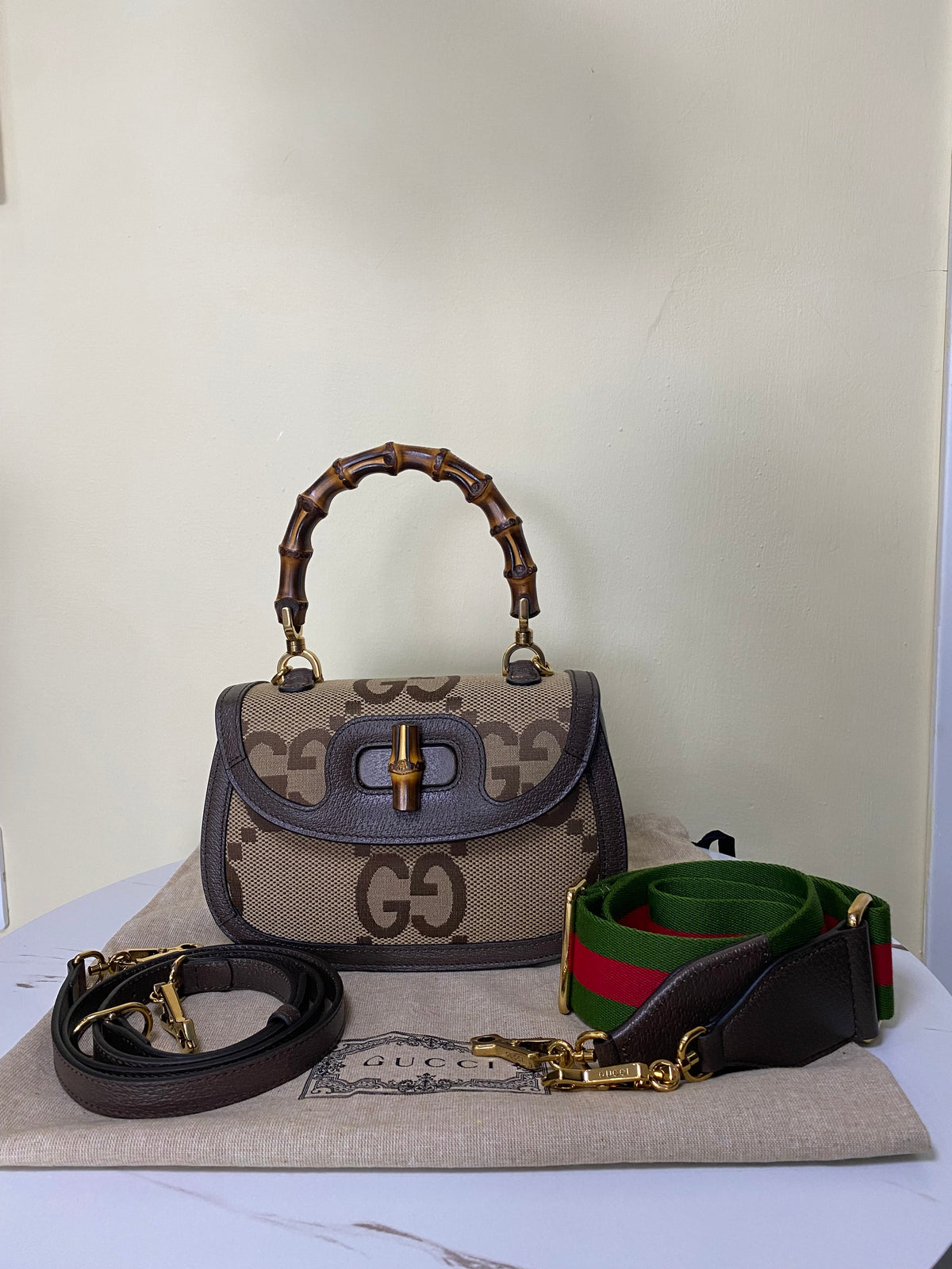 Borsa Gucci Bamboo Small Jumbo GG